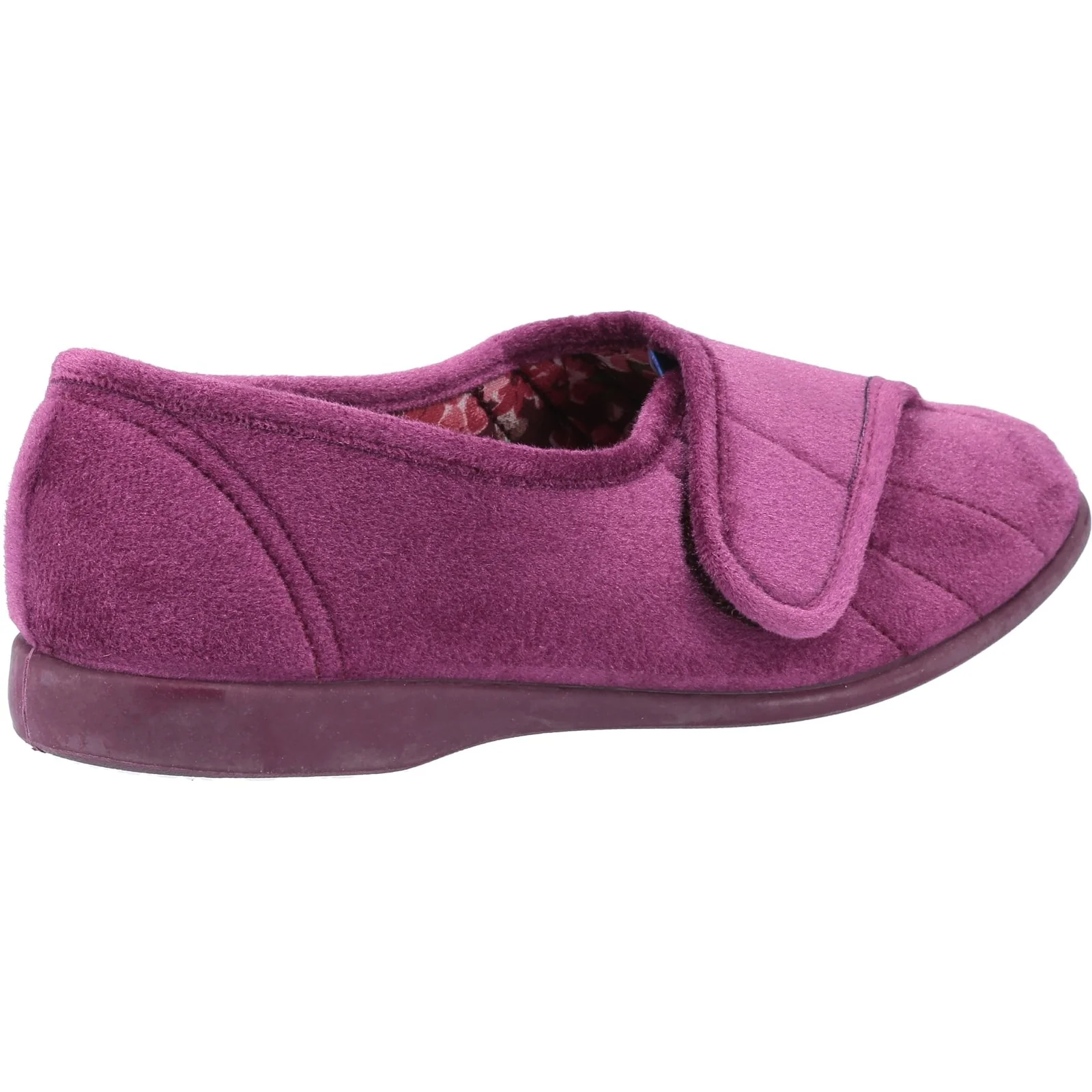GBS Womens Audrey Touch Fastening Slipper Heather - Image 3