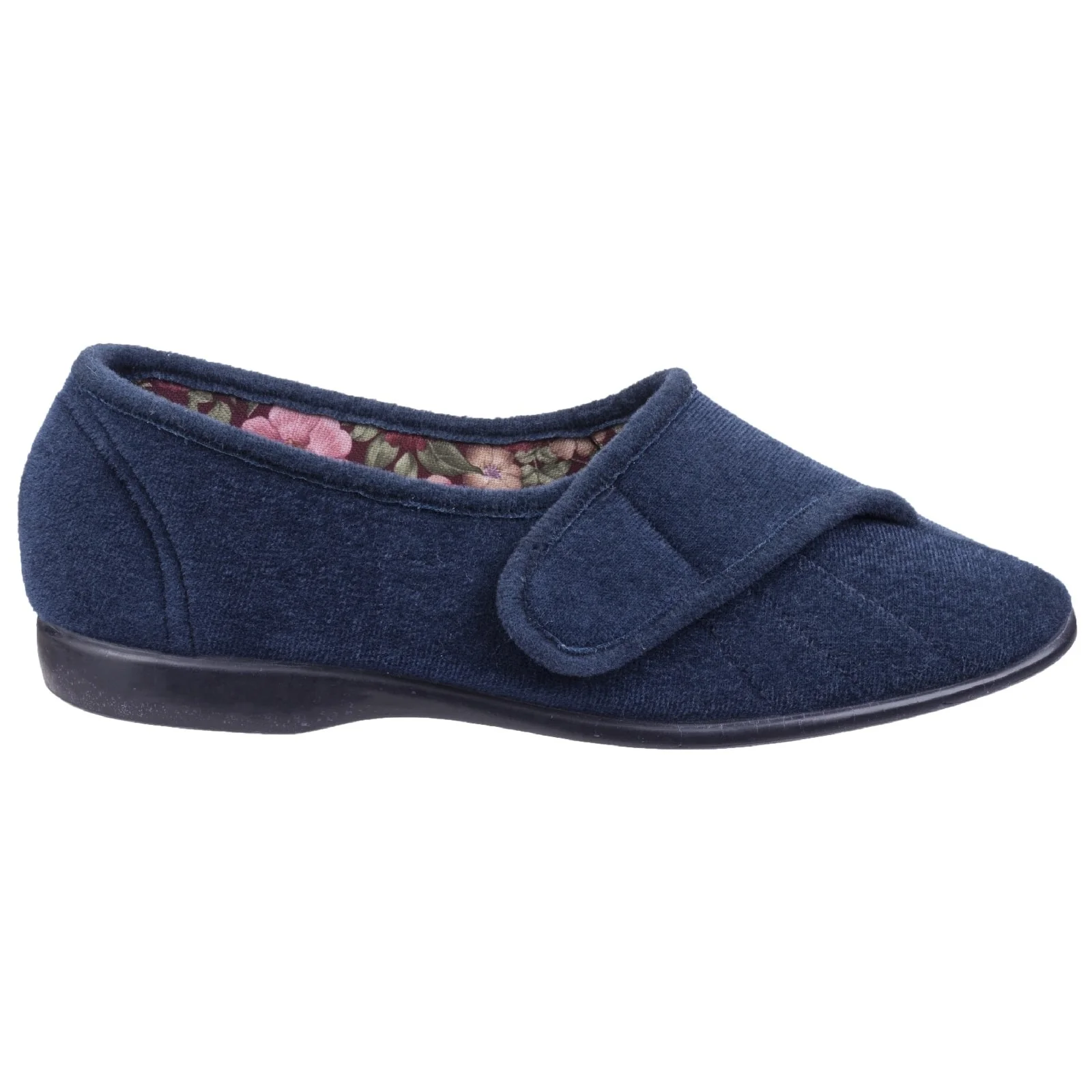GBS Womens Audrey Touch Fastening Slipper Navy