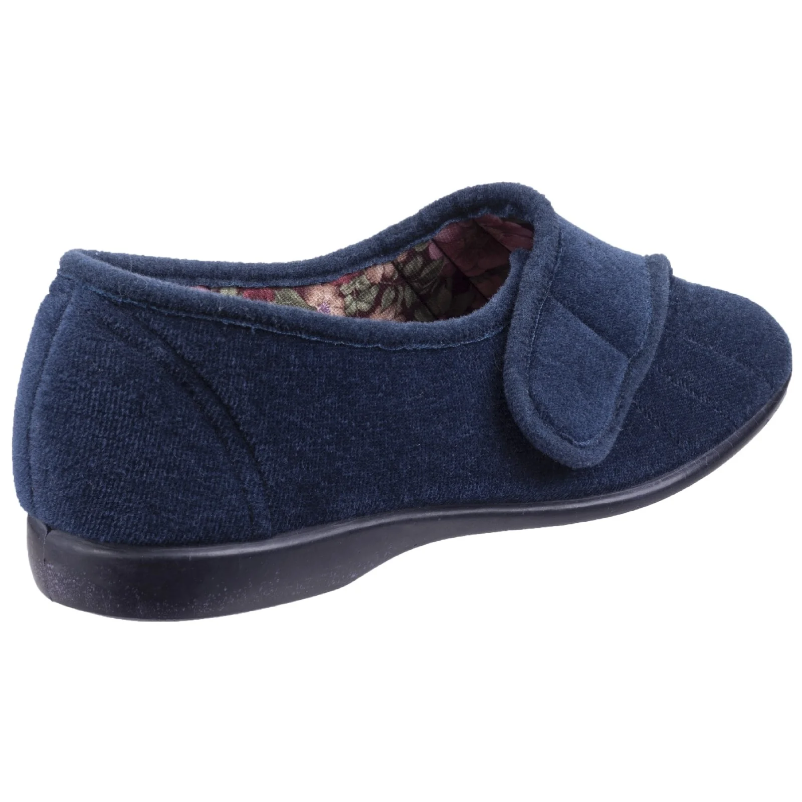 GBS Womens Audrey Touch Fastening Slipper Navy - Image 3