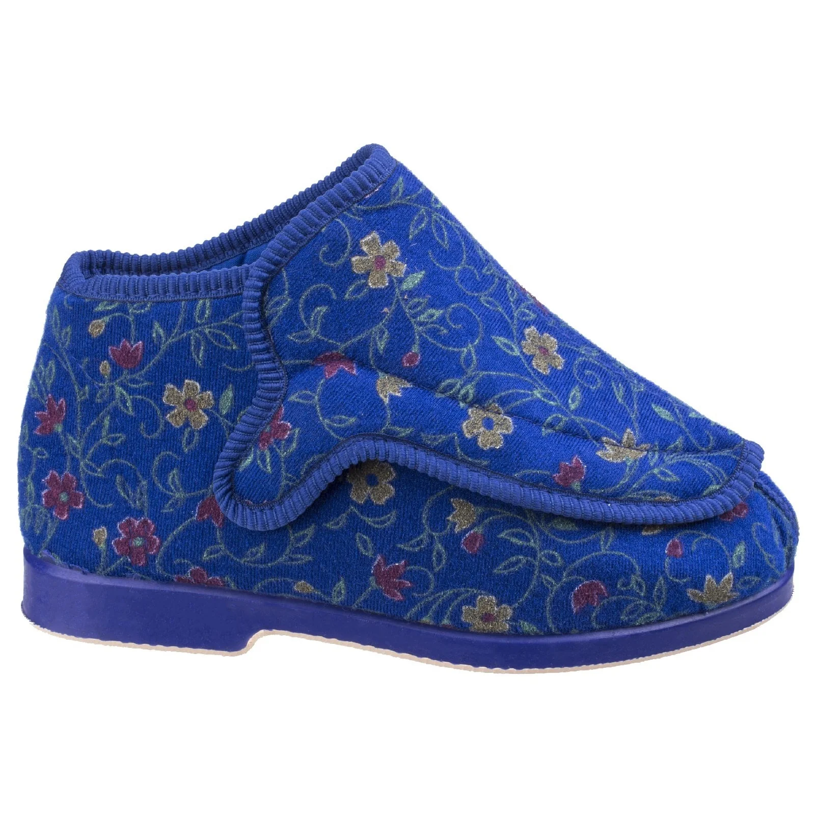 GBS Womens Rhona Ladies Extra Wide Fit Slipper Blue