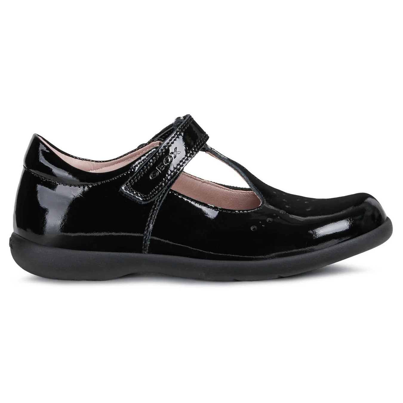 Geox Junior Girls Naimara Girl Ballerina Black Patent
