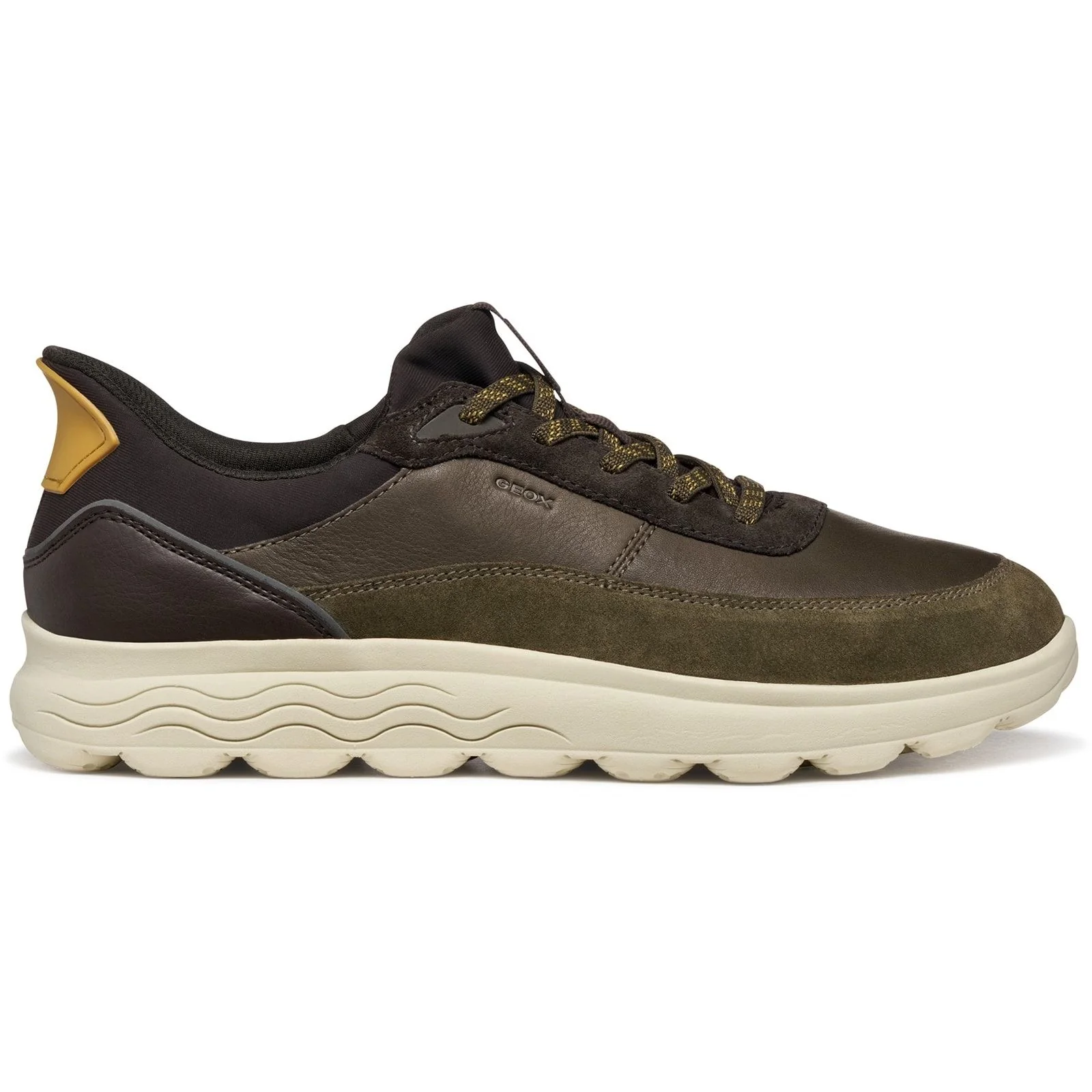 Geox Unisex U SPHERICA PLUS SNEAKERS Military/Coffee