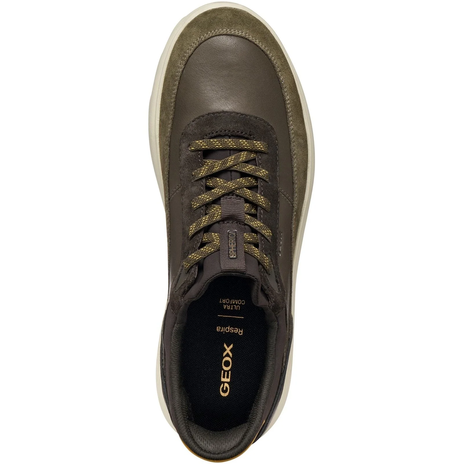 Geox Unisex U SPHERICA PLUS SNEAKERS Military/Coffee - Image 2