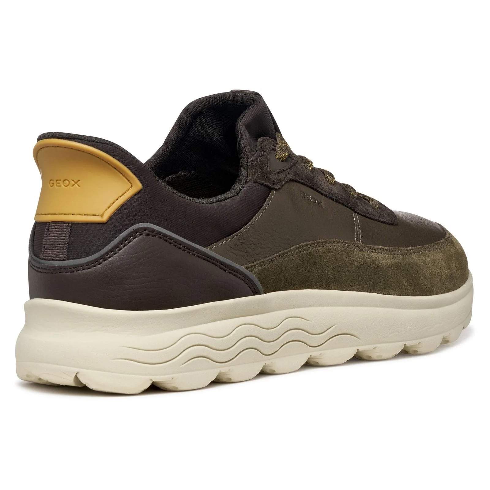 Geox Unisex U SPHERICA PLUS SNEAKERS Military/Coffee - Image 4