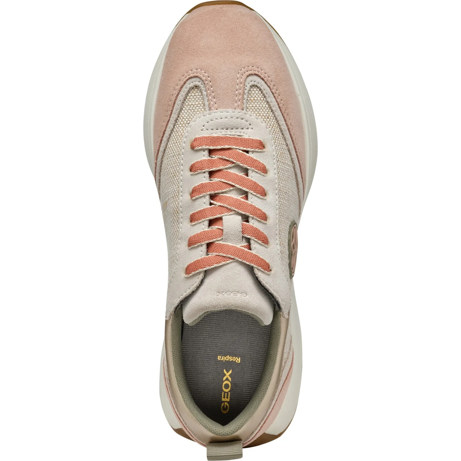 Geox Womens D AMABEL SNEAKERS Light Sand/Light Taupe - Image 3