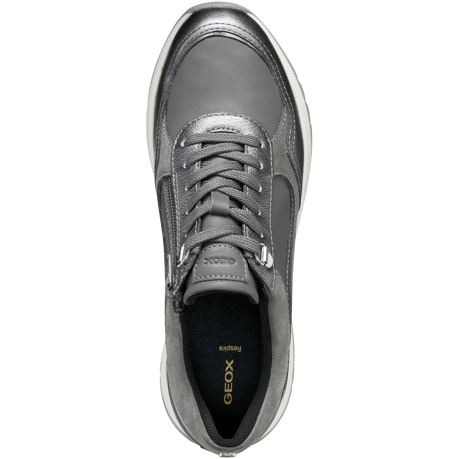 Geox Womens D DESYA A SNEAKERS Dark Grey/Gun - Image 2