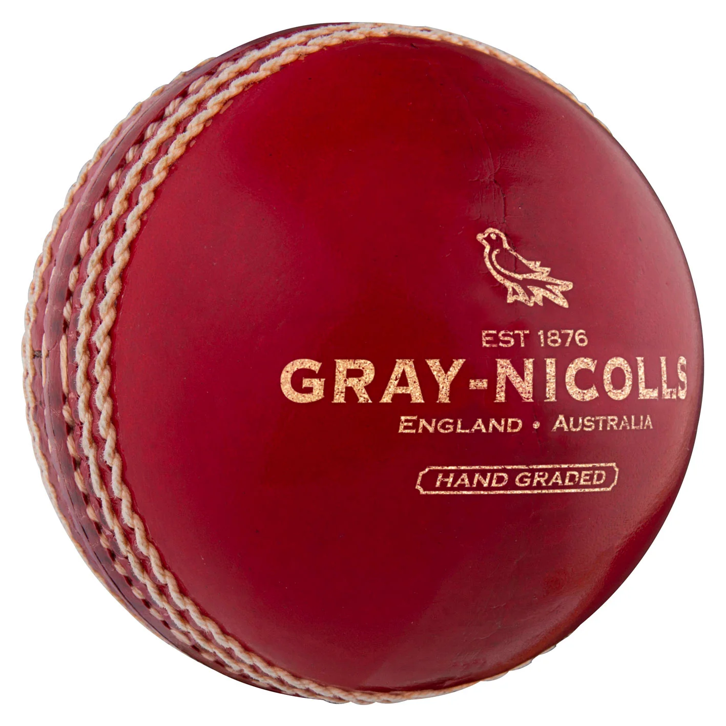 Grays Crown 2 Star Cricket Ball 156g Red - Image 2
