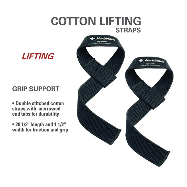 Harbinger Padded Cotton Lifting Straps - Image 2