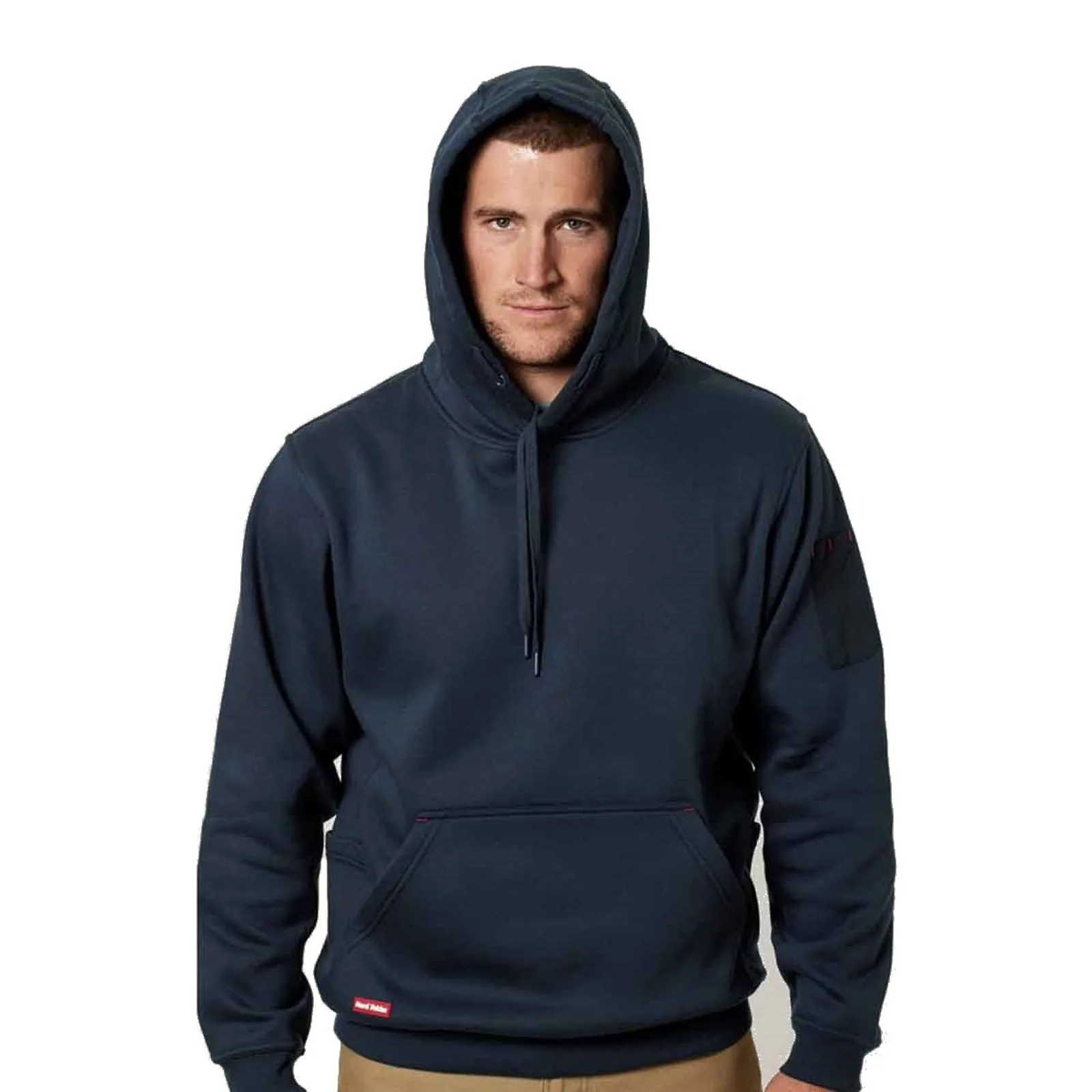 Hard Yakka Mens Brushed Fleece Hoodie Navy