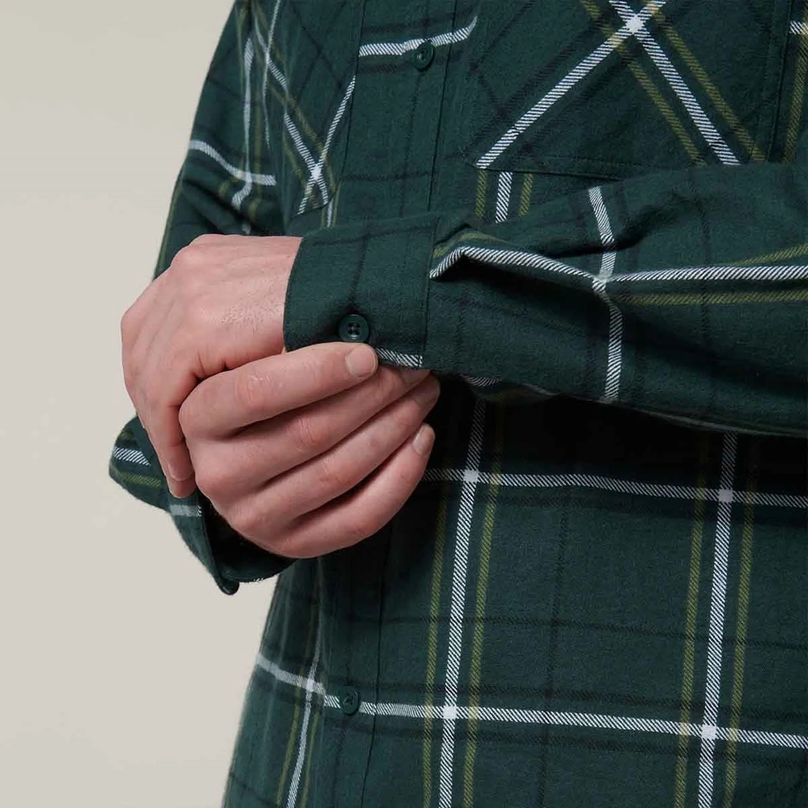 Hard Yakka Mens Core Flannel Shirt Green - Image 4
