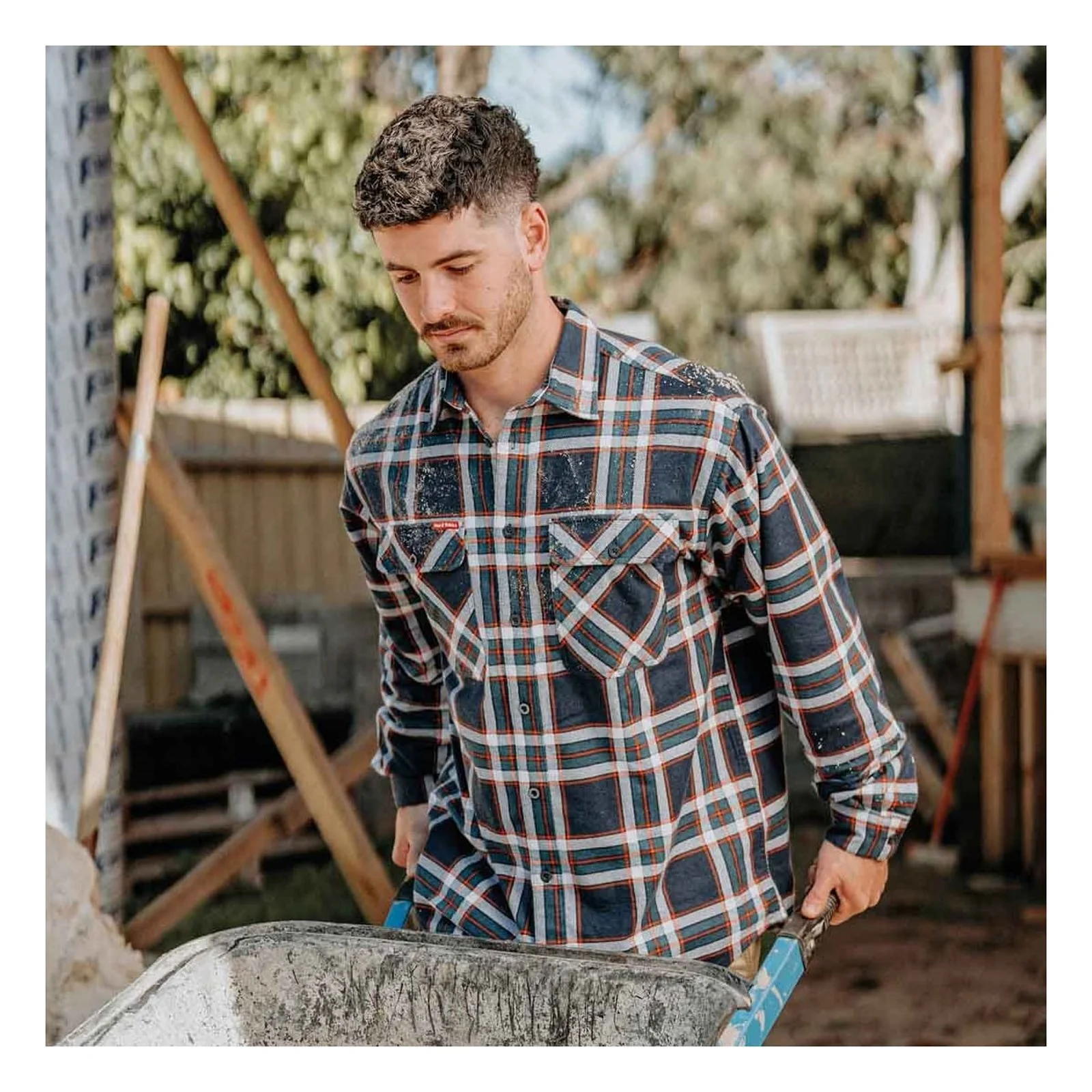 Hard Yakka Mens Core Flannel Shirt Navy - Image 6
