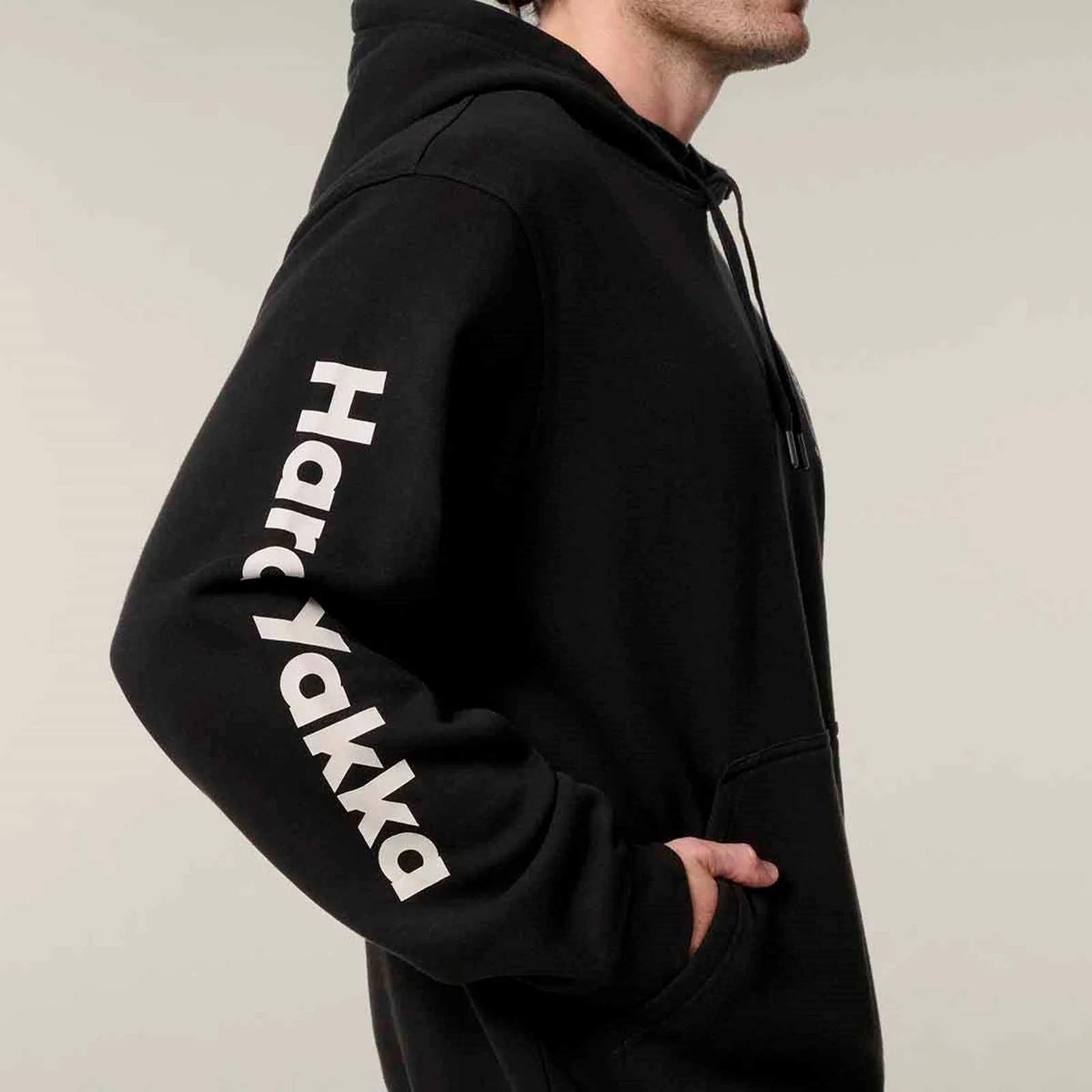 Hard Yakka Mens Heritage Hoodie Black - Image 6