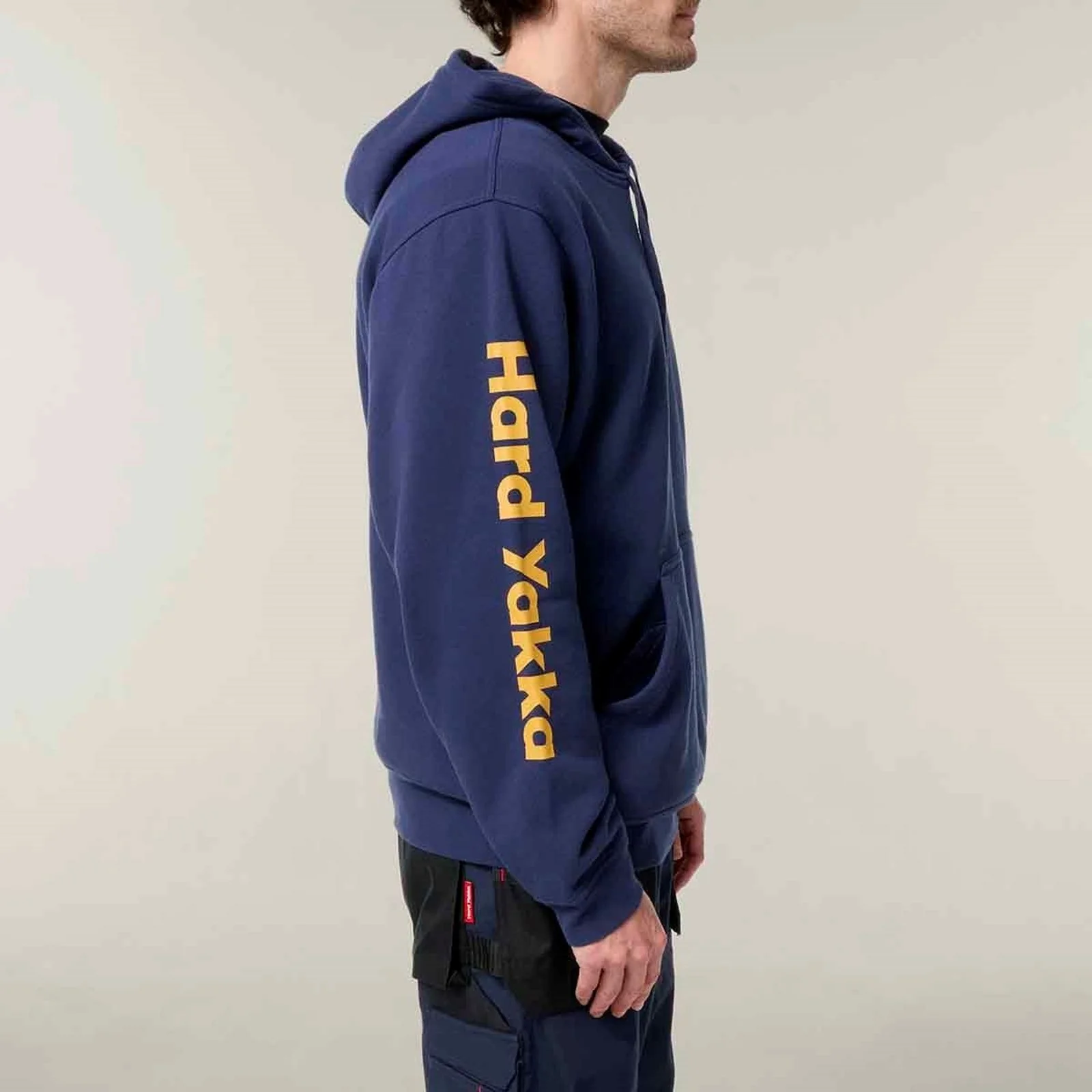 Hard Yakka Mens Heritage Hoodie Navy - Image 6