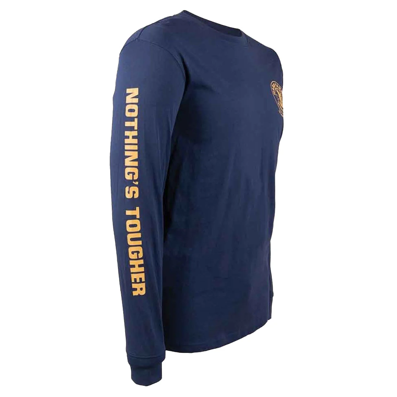 Hard Yakka Mens Heritage Icon Long Sleeve Tee Navy - Image 4