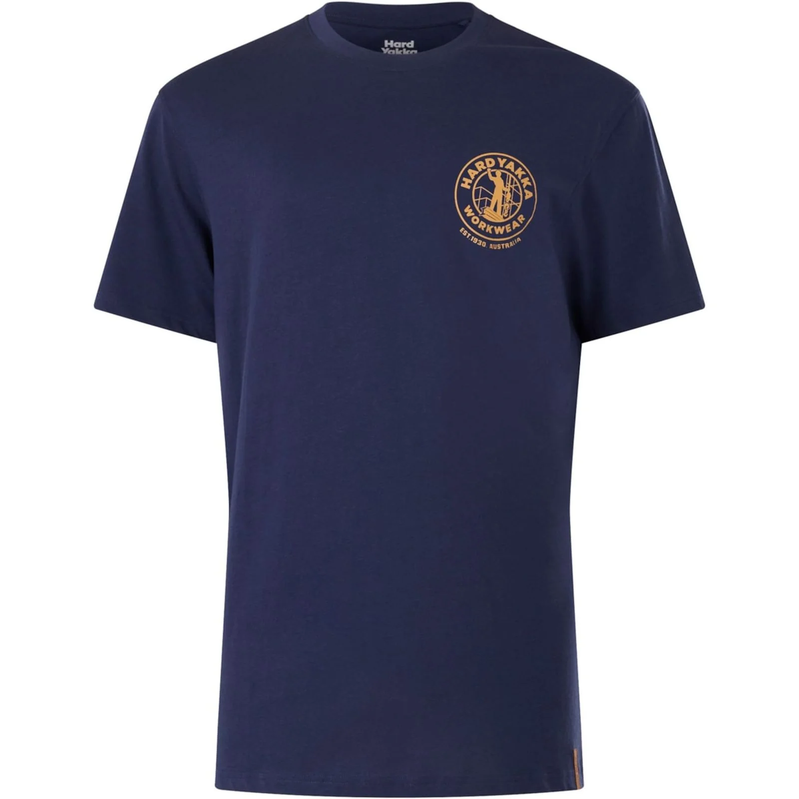 Hard Yakka Mens Heritage Icon Short Sleeve Tee Navy