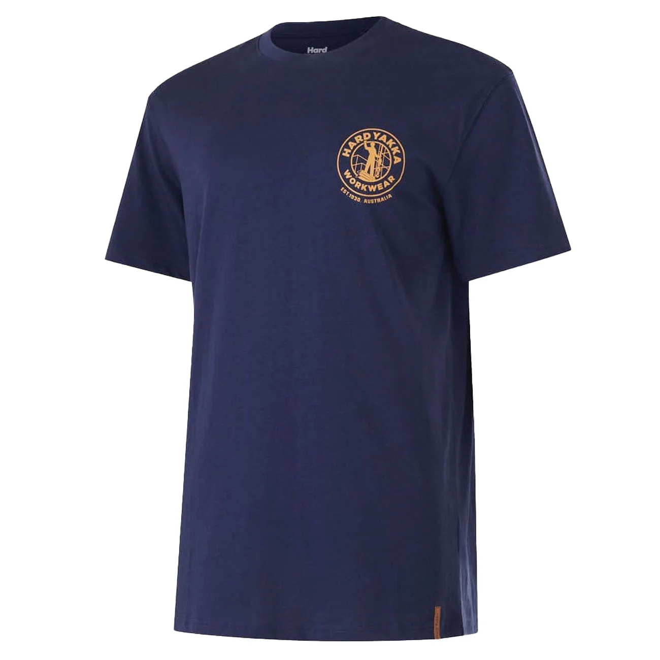 Hard Yakka Mens Heritage Icon Short Sleeve Tee Navy - Image 2