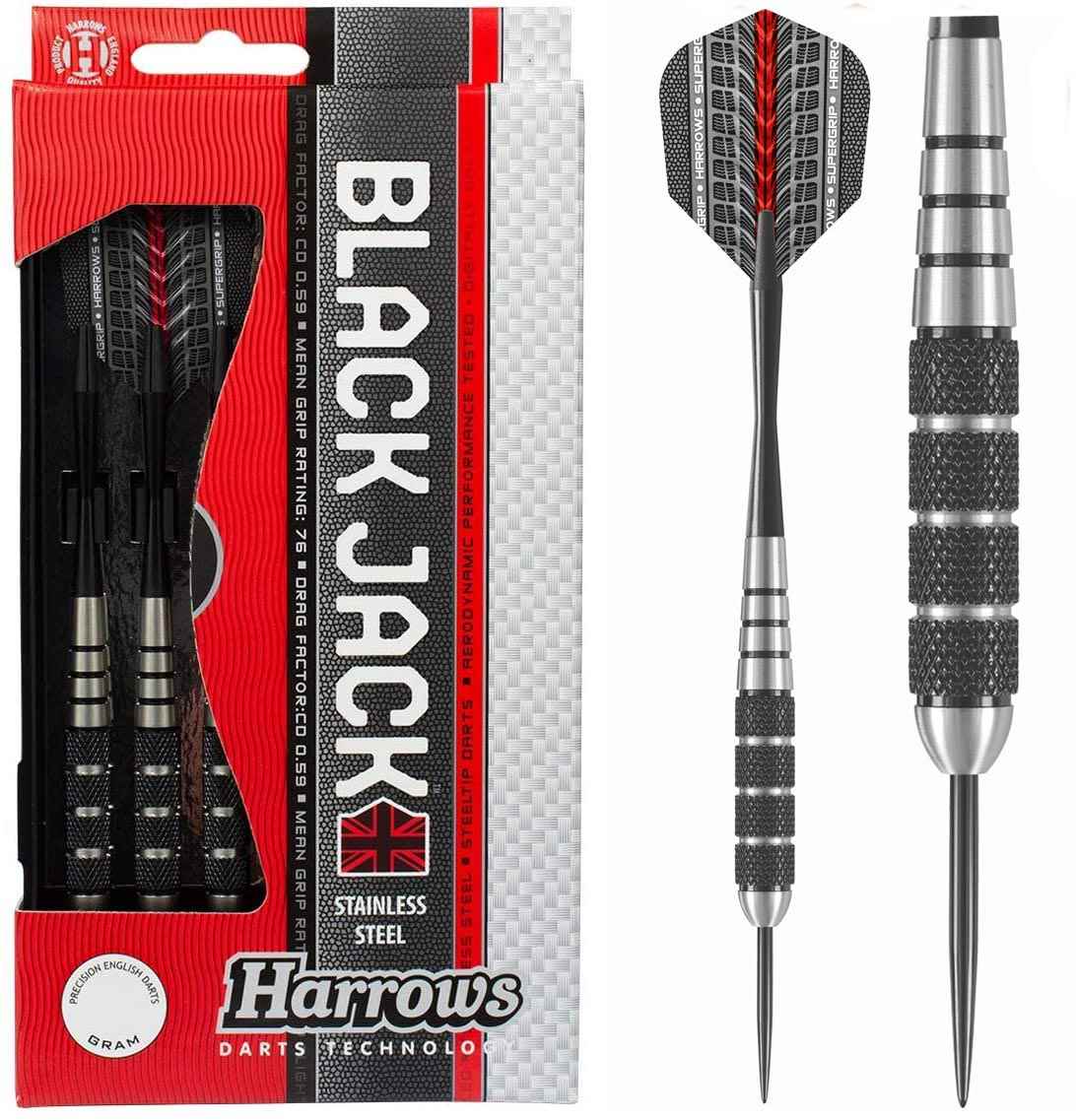 Harrows Black Jack Steeltip Darts - 22g