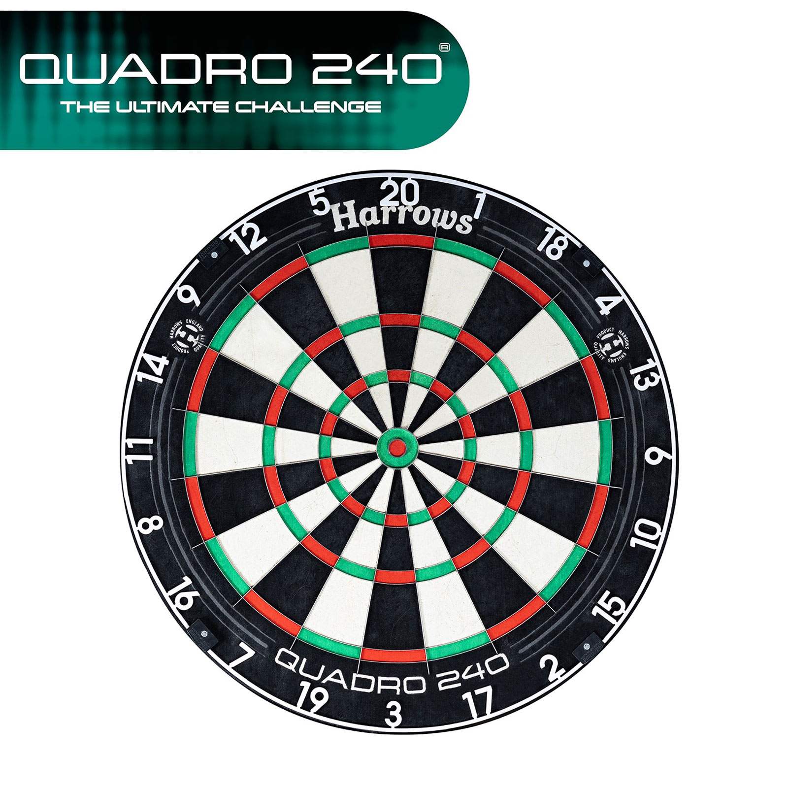 Harrows Quadro 240 Classic Dartboard - Image 4