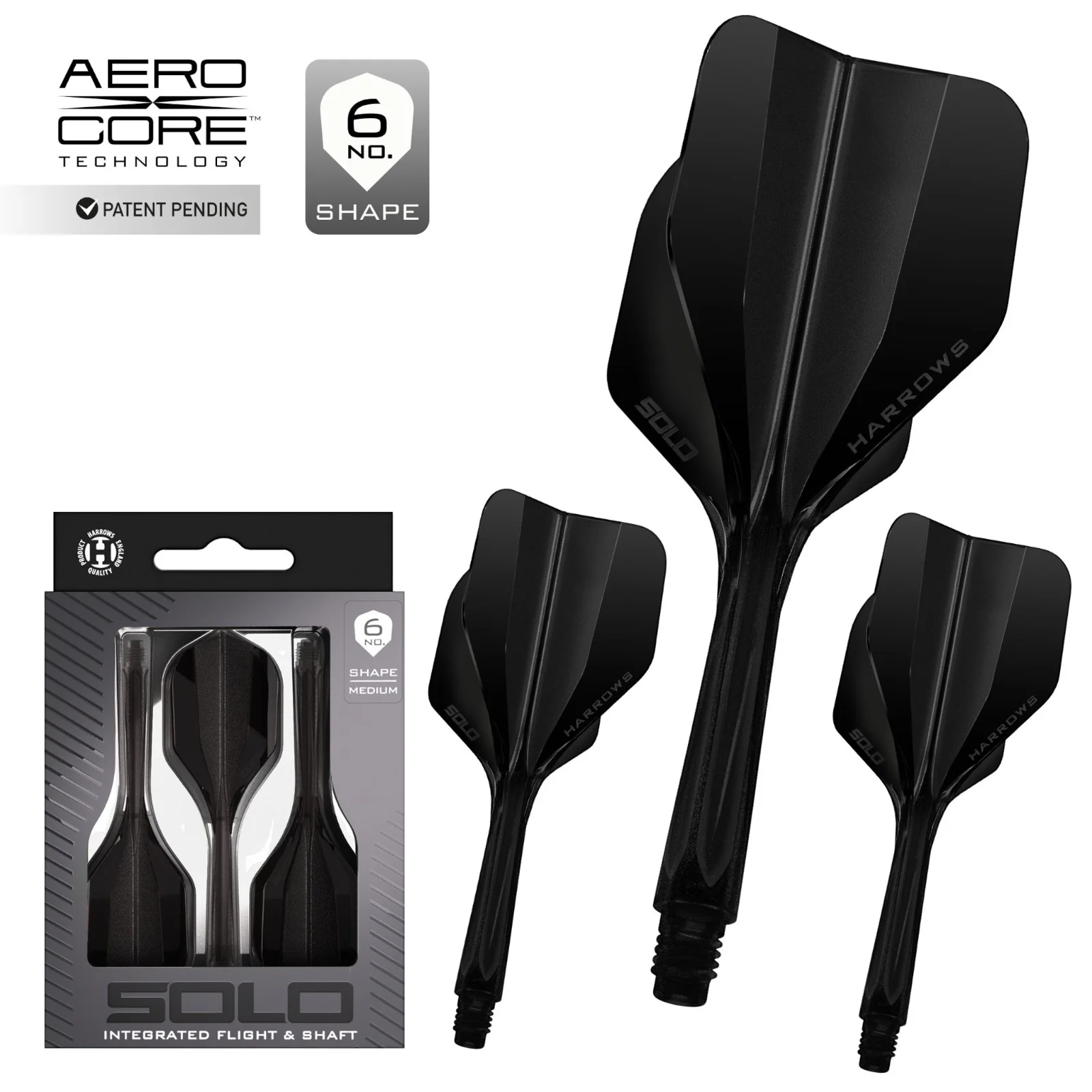 Harrows Darts Solo No.6 Integrated Flight and Shaft