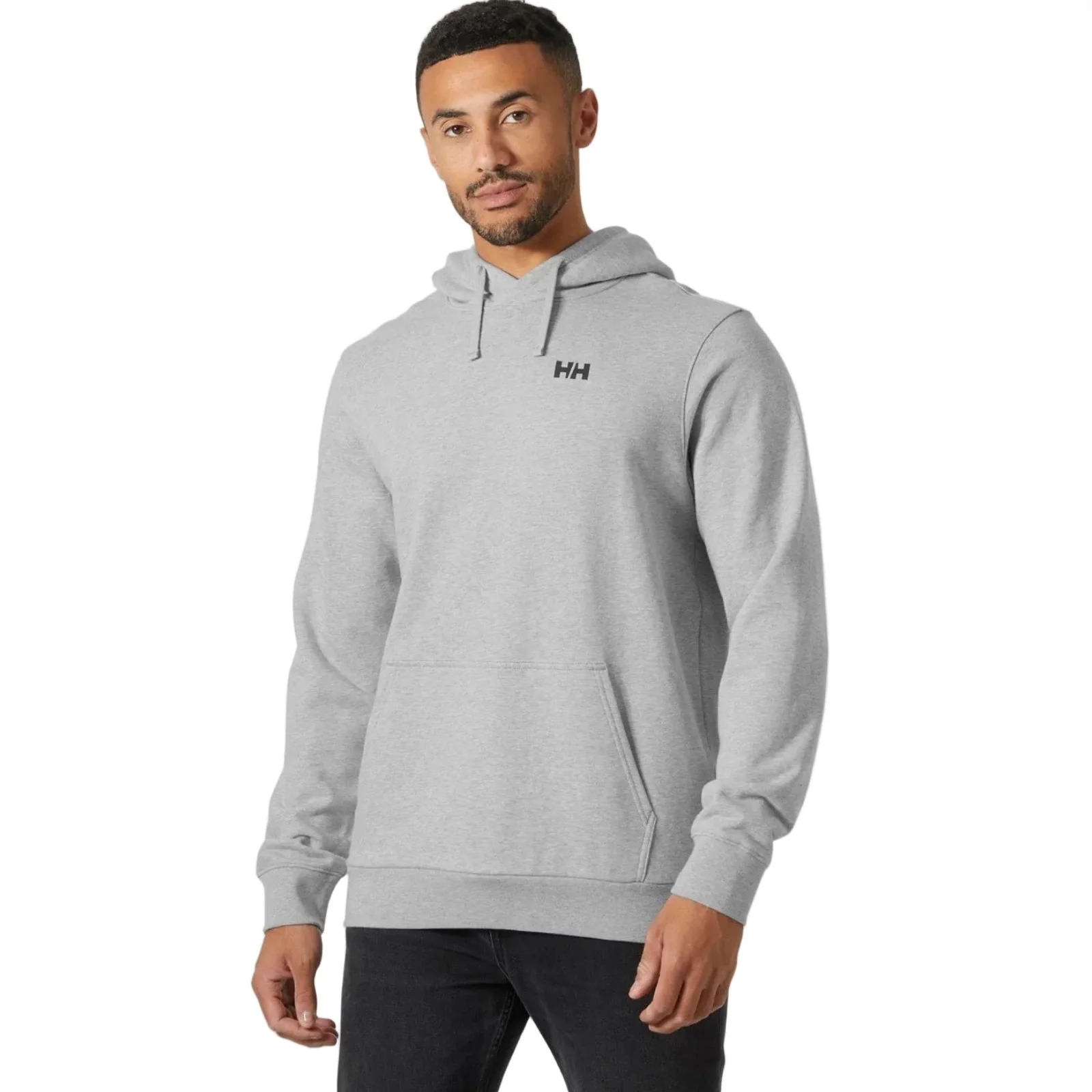 Helly Hansen Sport Mens Core Graphic Hoodie Grey Melange
