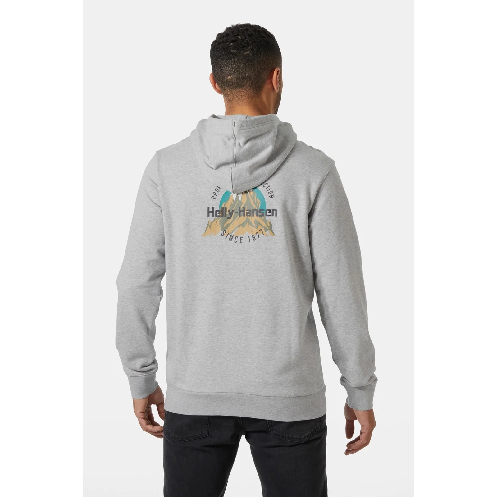 Helly Hansen Sport Mens Core Graphic Hoodie Grey Melange - Image 2