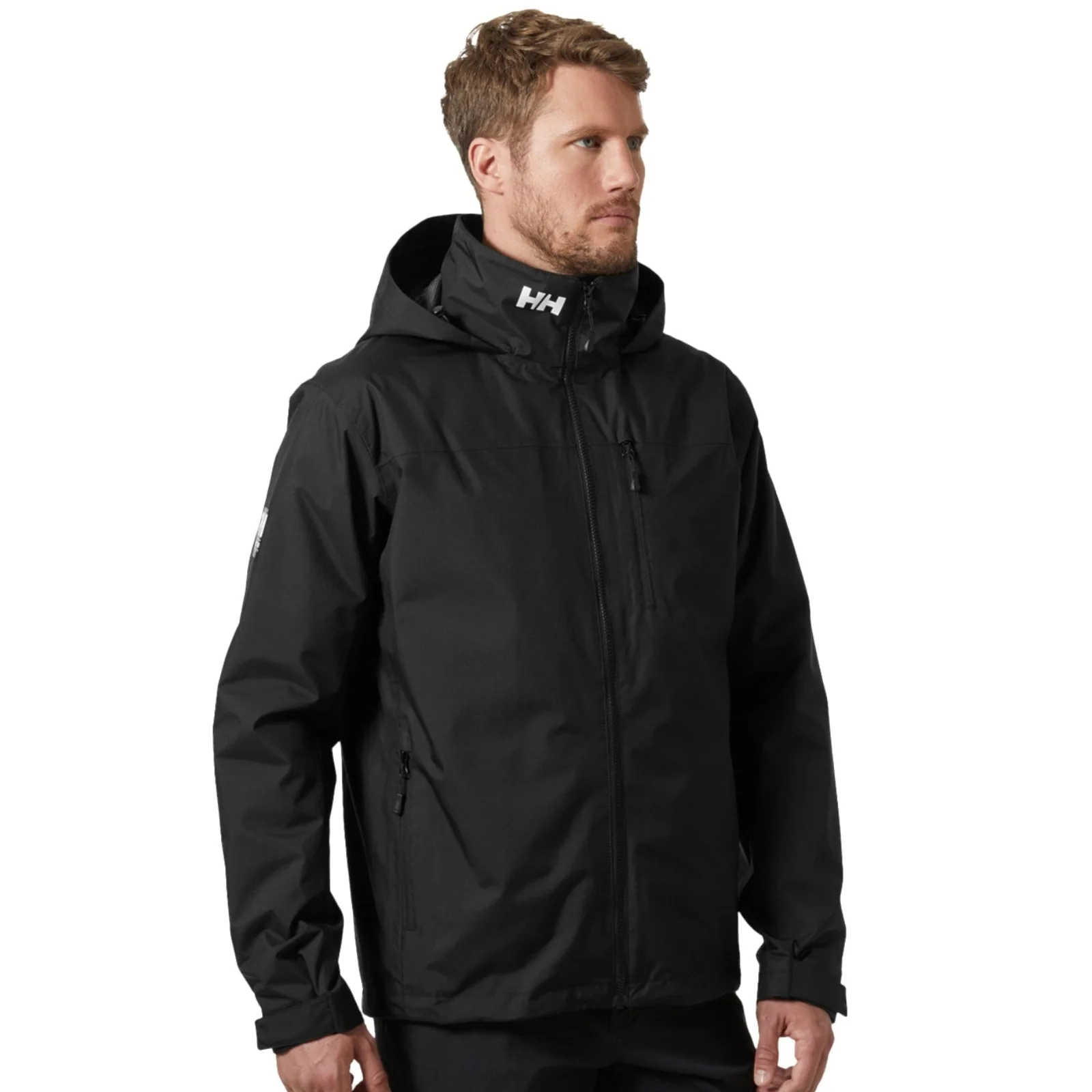 Helly Hansen Sport Mens Crew Hooded Midlayer Sailing Jacket 2.0 Black