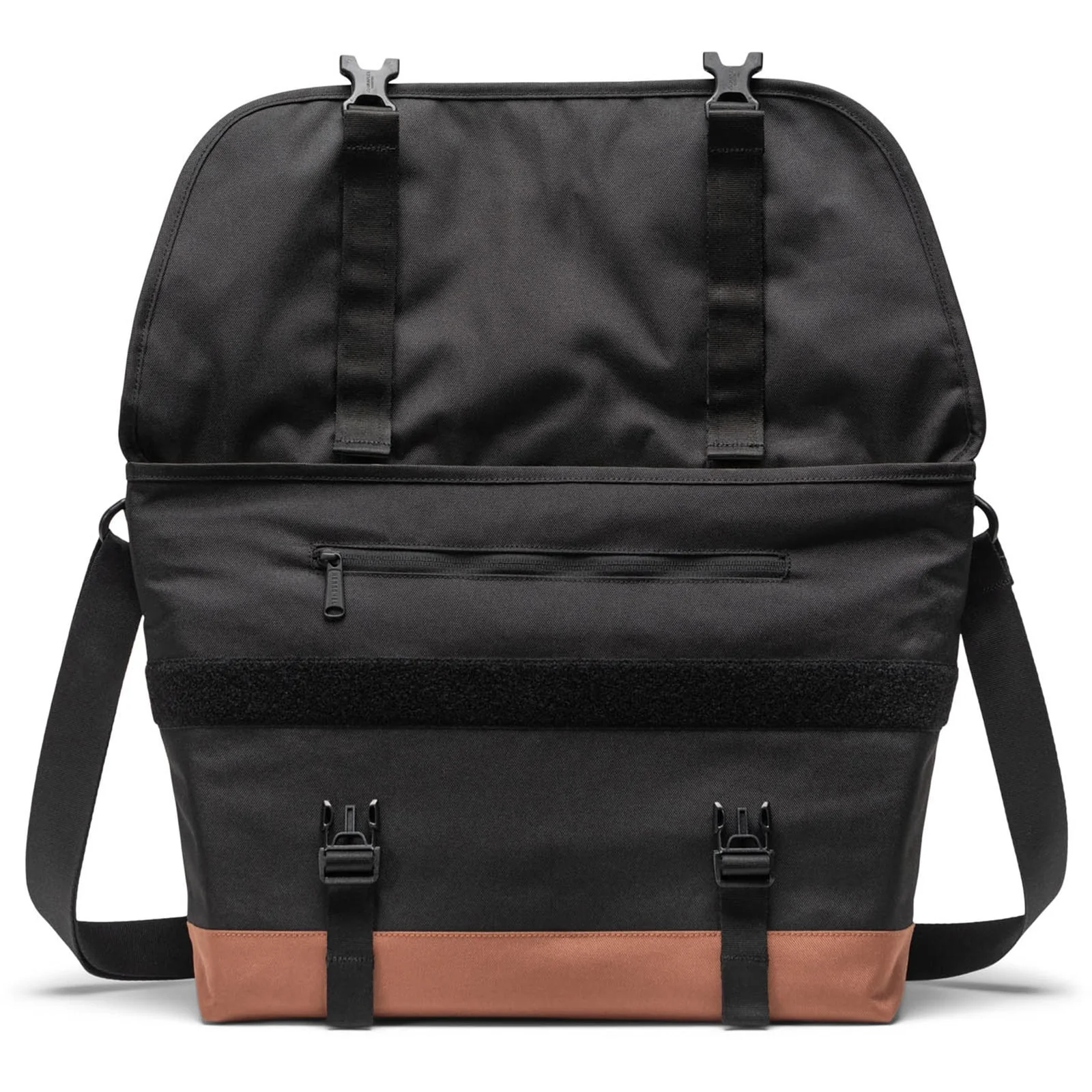 Herschel Bags Unisex Cove Messenger Bag Black/Saddle Brown - Image 4