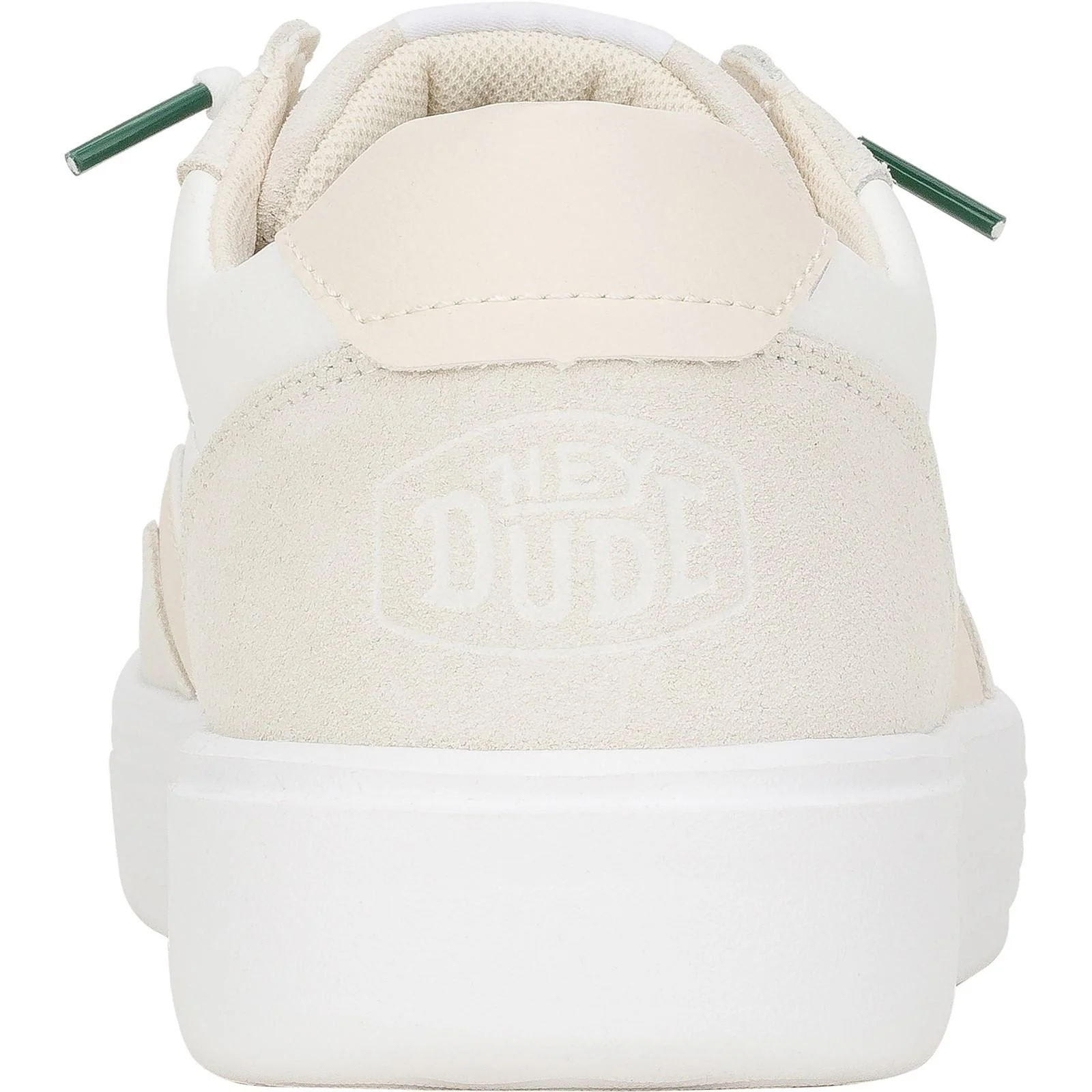 HEYDUDE Mens Hudson Classic Trainers Light Beige/White - Image 5