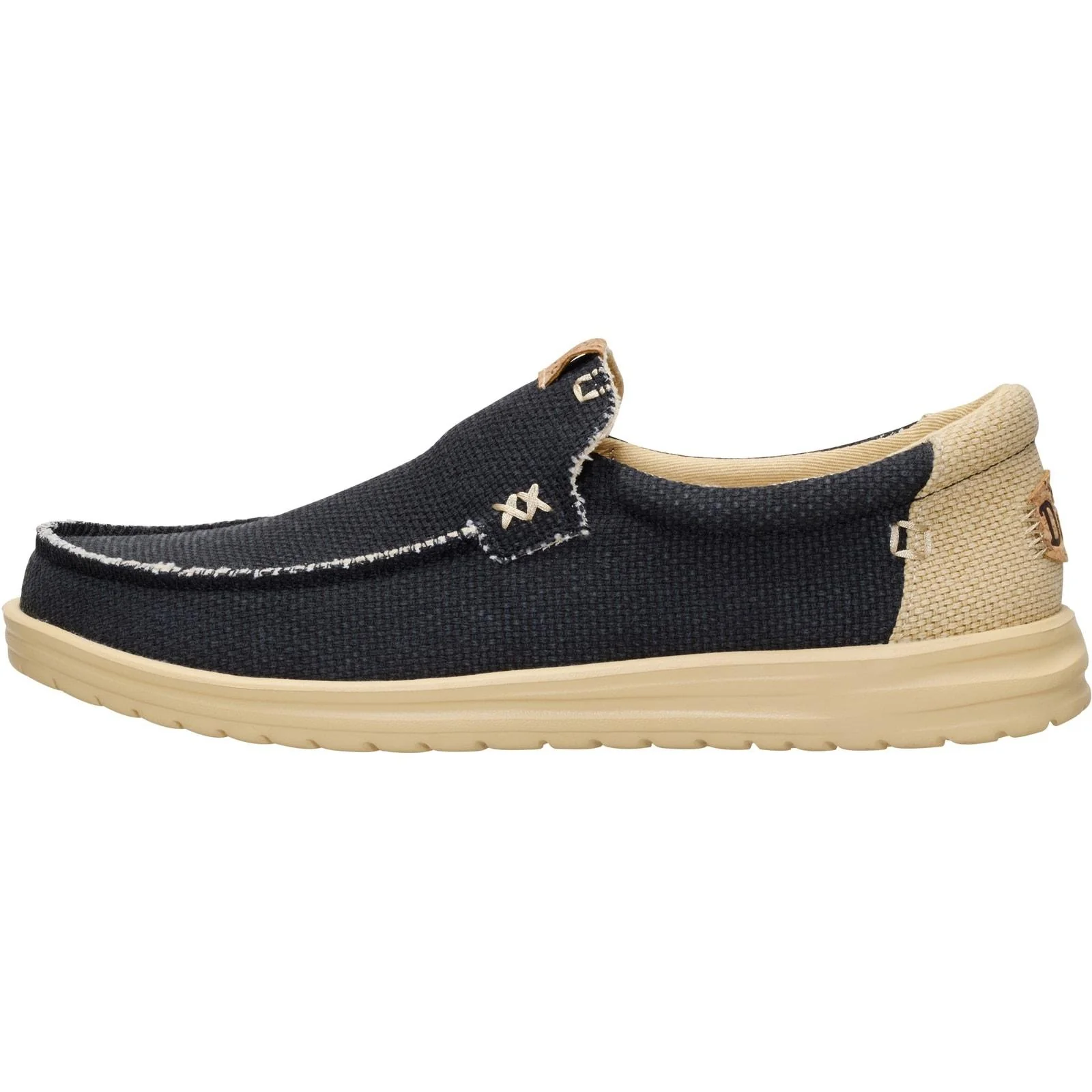 HEYDUDE Mens Mikka Braided Black/Boulder Tan - Image 2