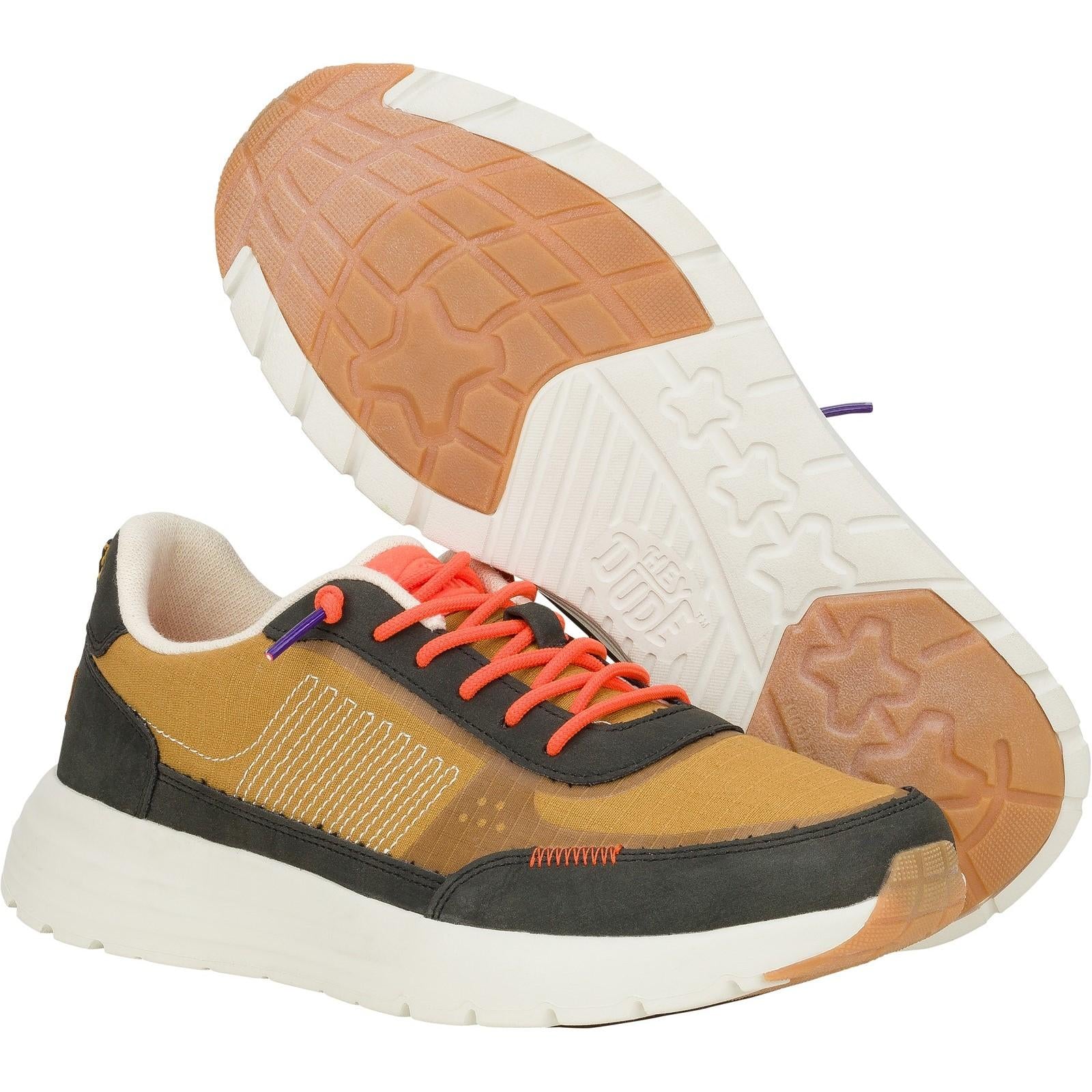 HEYDUDE Mens Sirocco Alta Hype Trainers Walnut - Image 3