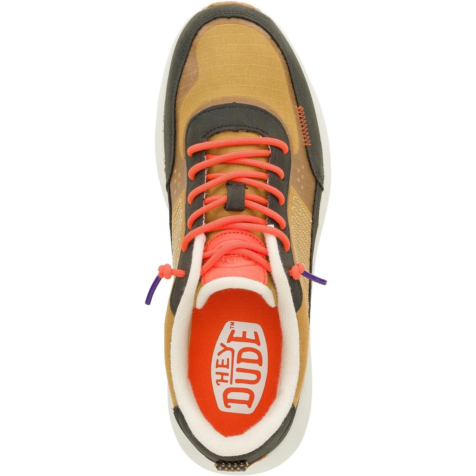 HEYDUDE Mens Sirocco Alta Hype Trainers Walnut - Image 4