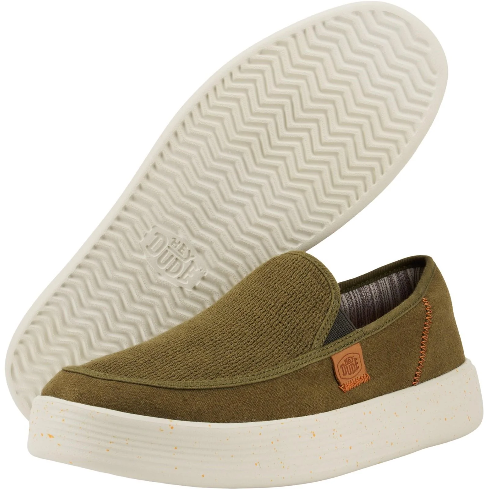 HEYDUDE Mens Sunapee Coastline Shoe Olive - Image 5