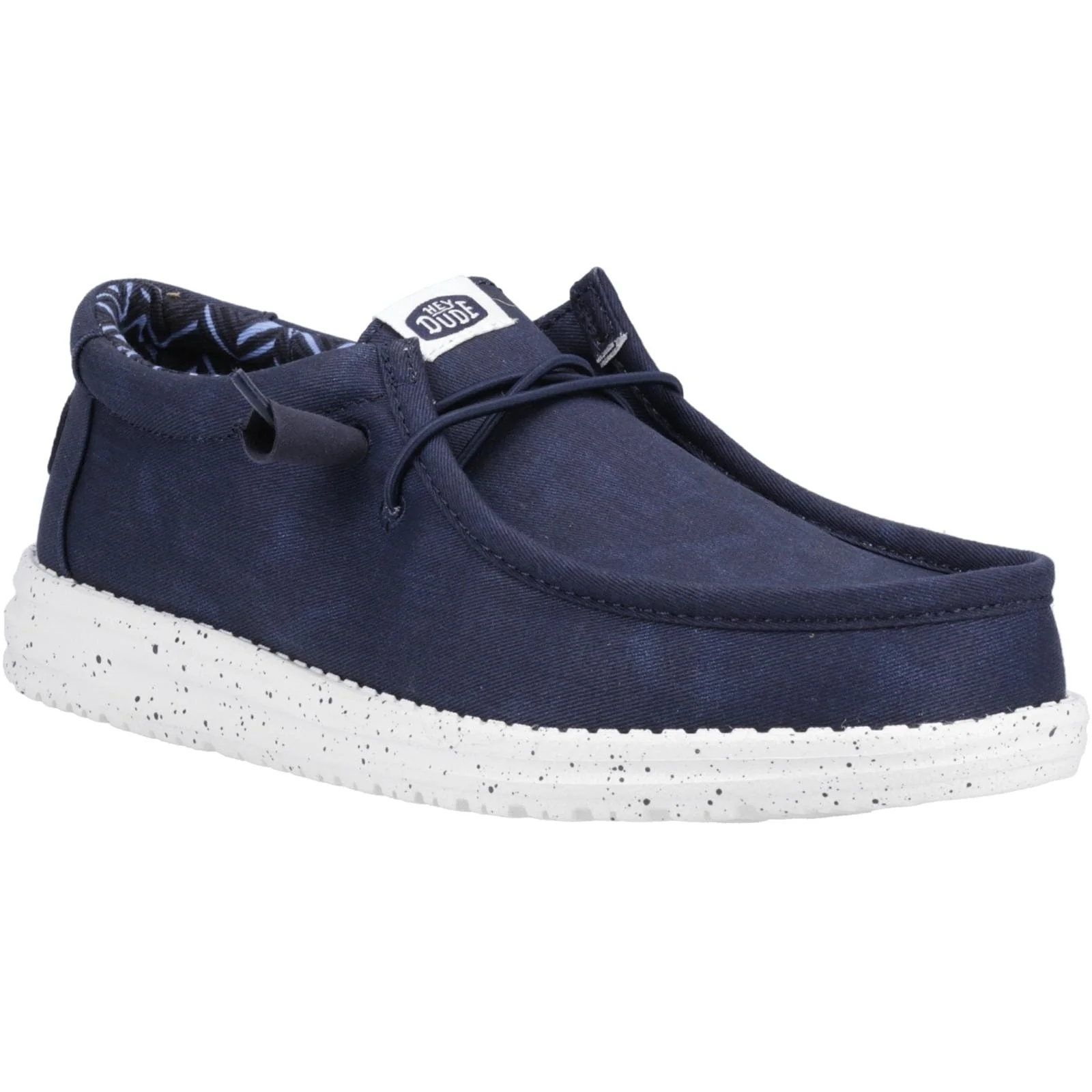 HEYDUDE Mens Wally Canvas Shoe Navy - Image 5