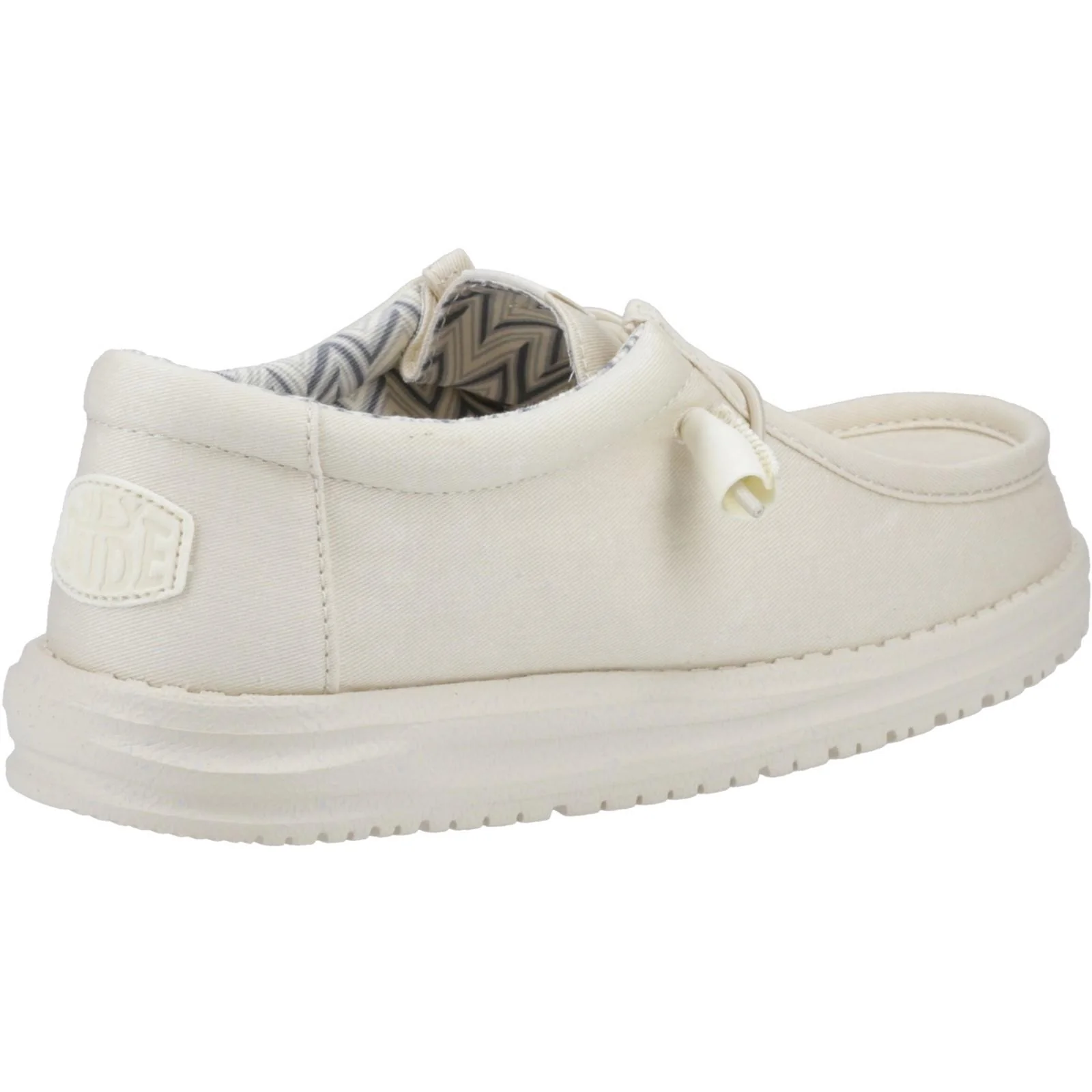 HEYDUDE Mens Wally Canvas Shoe Stone White - Image 4