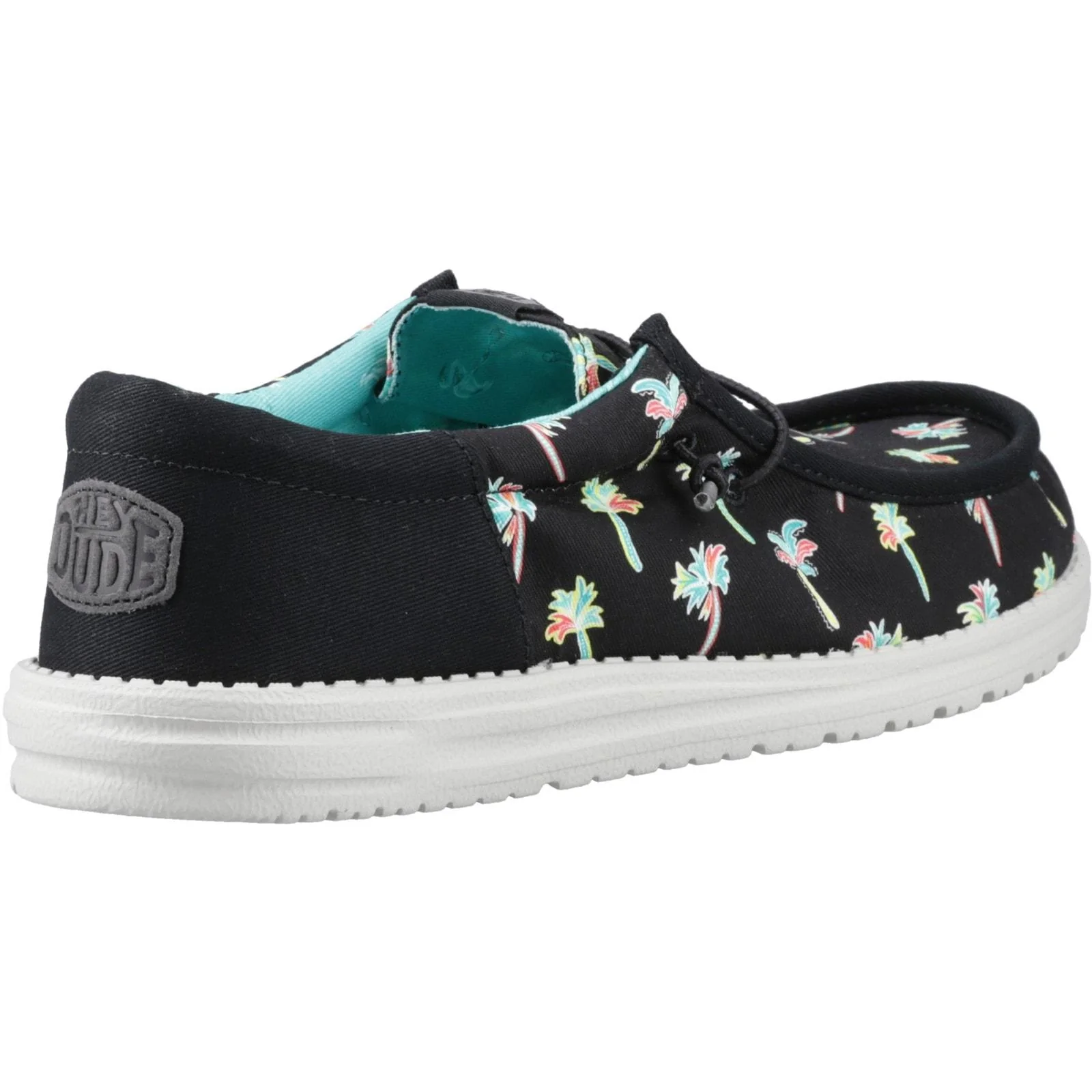 HEYDUDE Mens Wally Funk Party Palm Shoes Black/Multi - Image 4