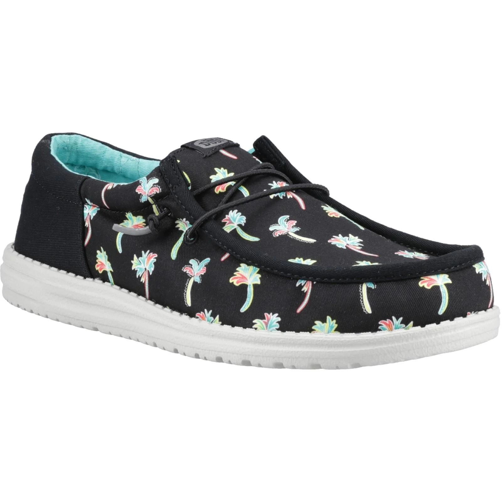 HEYDUDE Mens Wally Funk Party Palm Shoes Black/Multi - Image 5