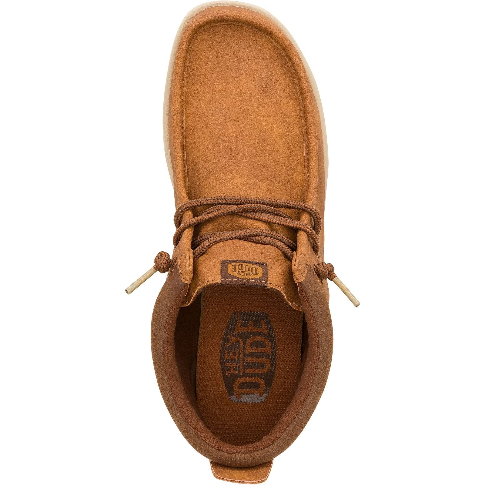 HEYDUDE Mens Wally Mid GripR Classic Boots Cognac/Tan - Image 2