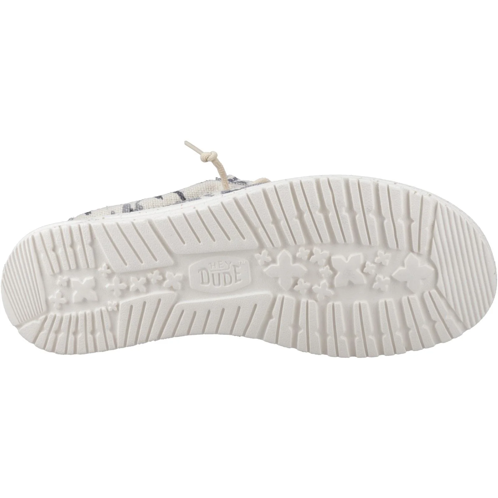 HEYDUDE Mens Wally Palm Jute Shoes Egret/Cloud Blue - Image 3