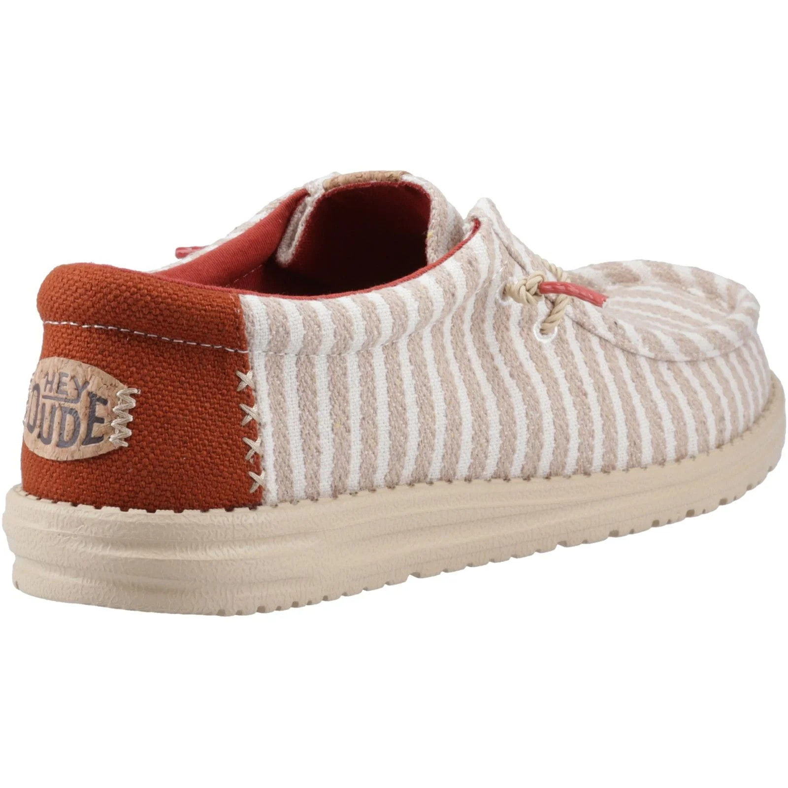 HEYDUDE Mens Wally Resort Shoes Multi/Chili Red - Image 2