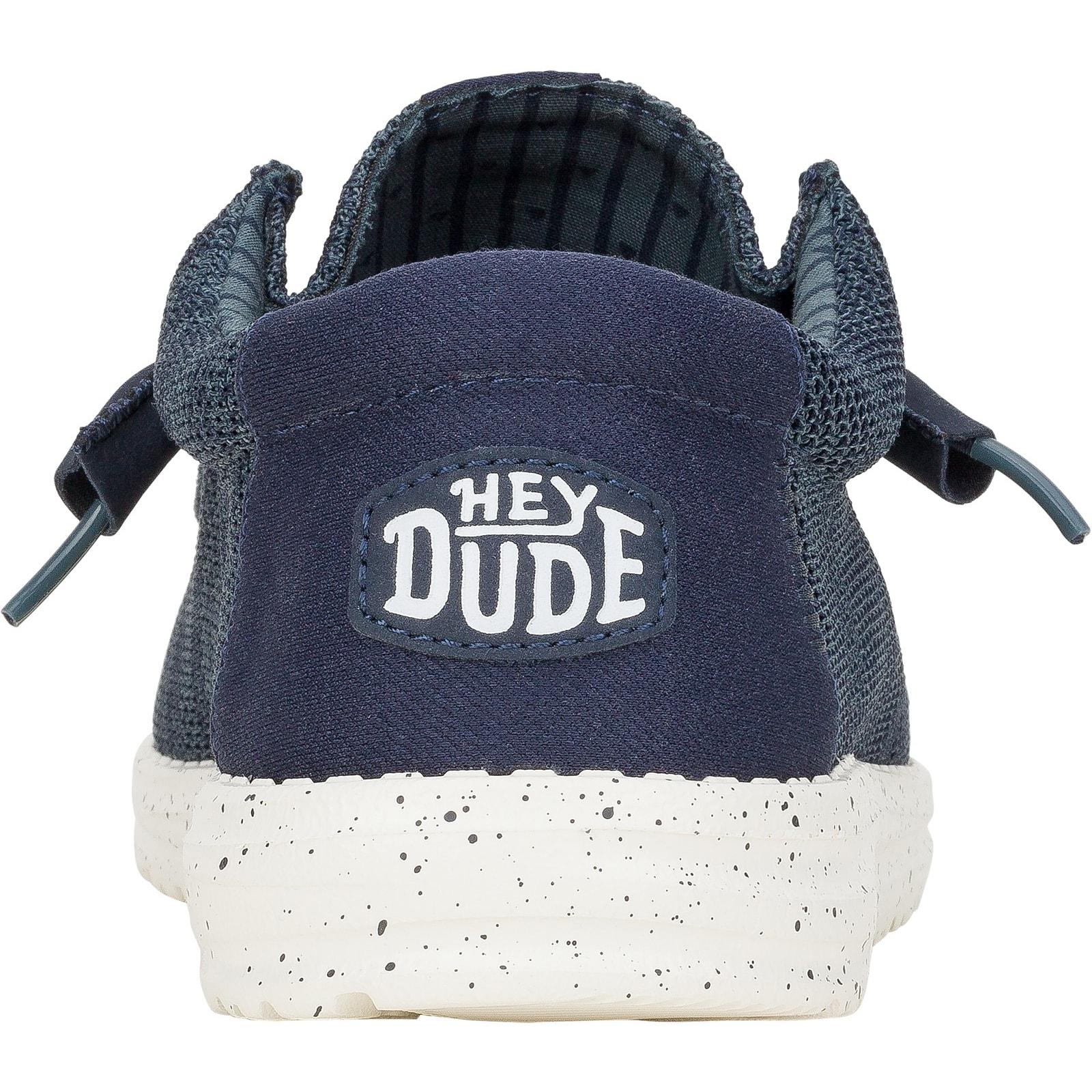 HEYDUDE Mens Wally Stretch Mesh Shoes Navy - Image 5