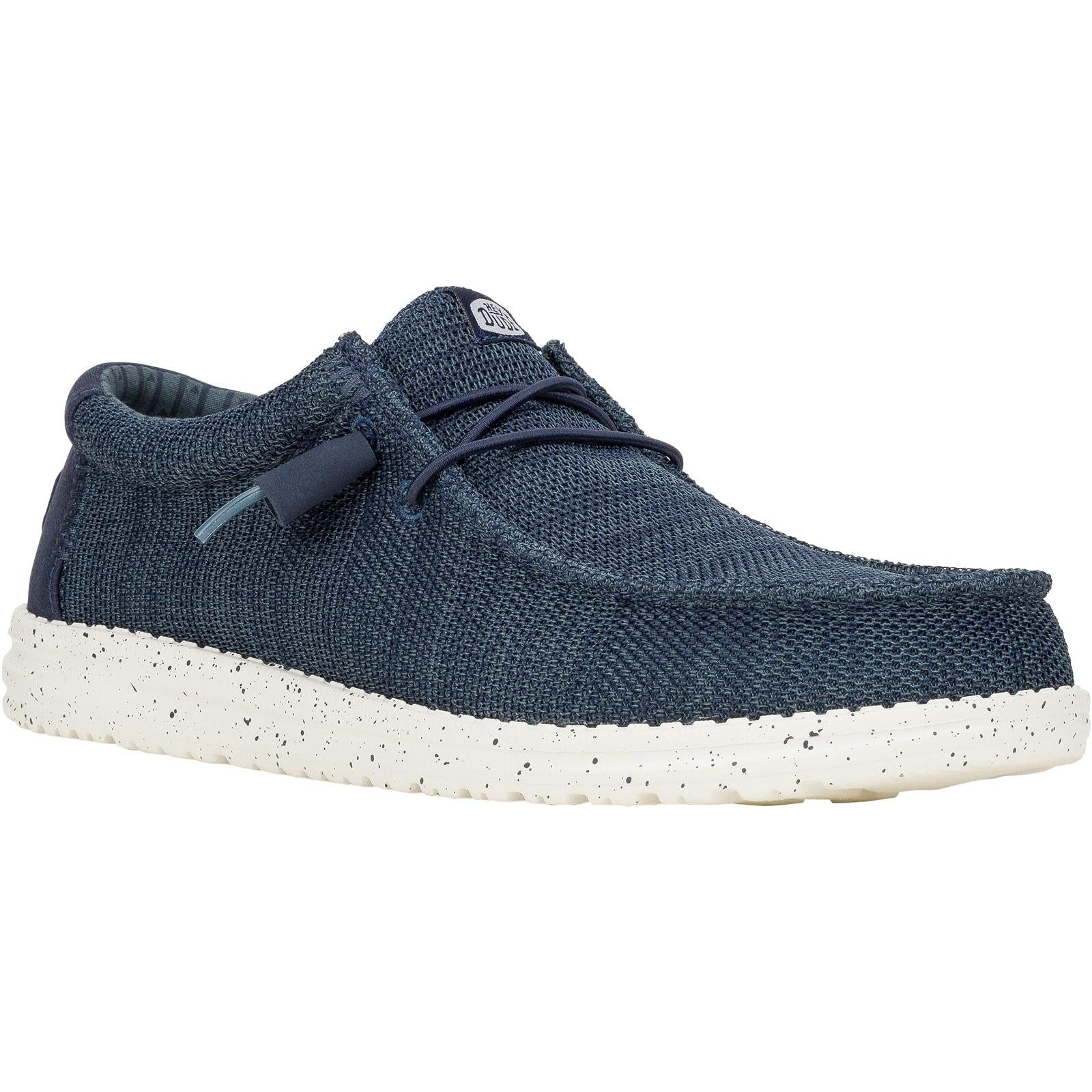 HEYDUDE Mens Wally Stretch Mesh Shoes Navy - Image 6