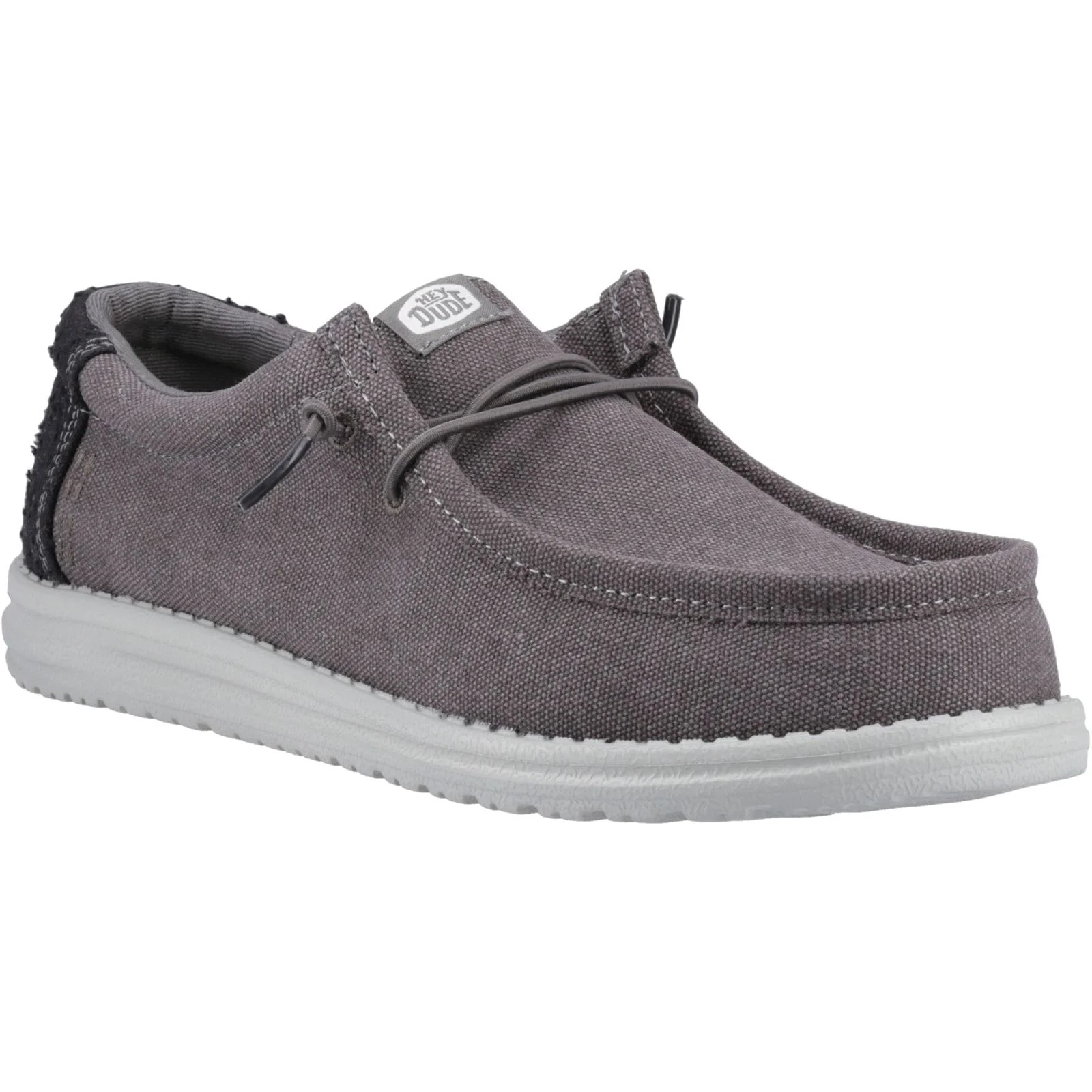 HEYDUDE Mens Wally Workwear Shoes Granite Grey/Black - Image 3