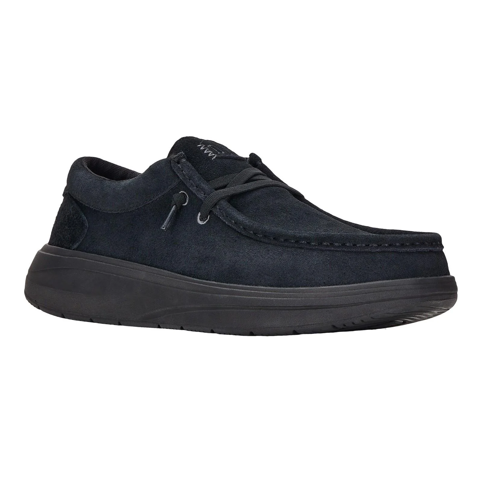 HEYDUDE Mens Wally X Suede Shoes Black - Image 6
