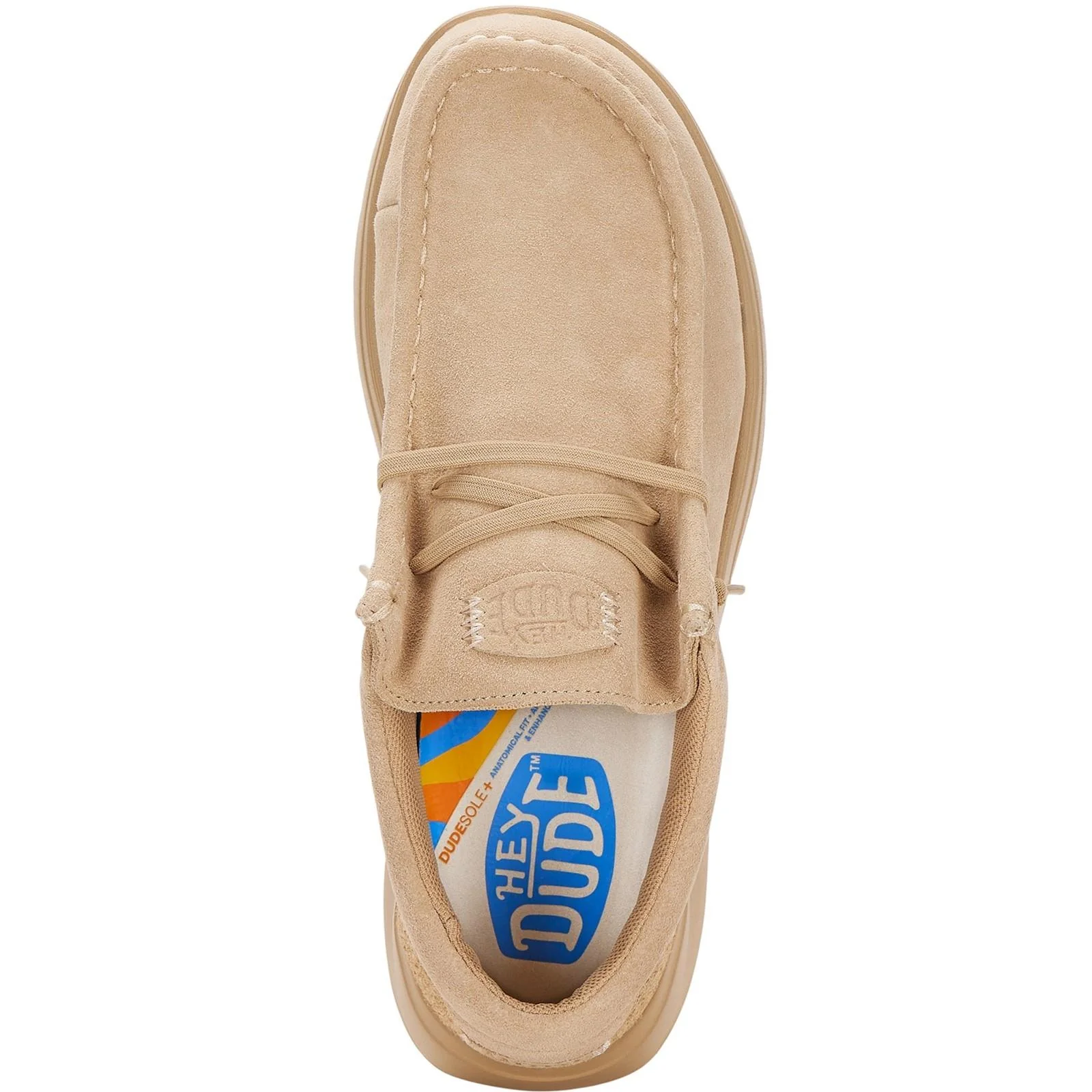 HEYDUDE Mens Wally X Suede Shoes Tan - Image 2