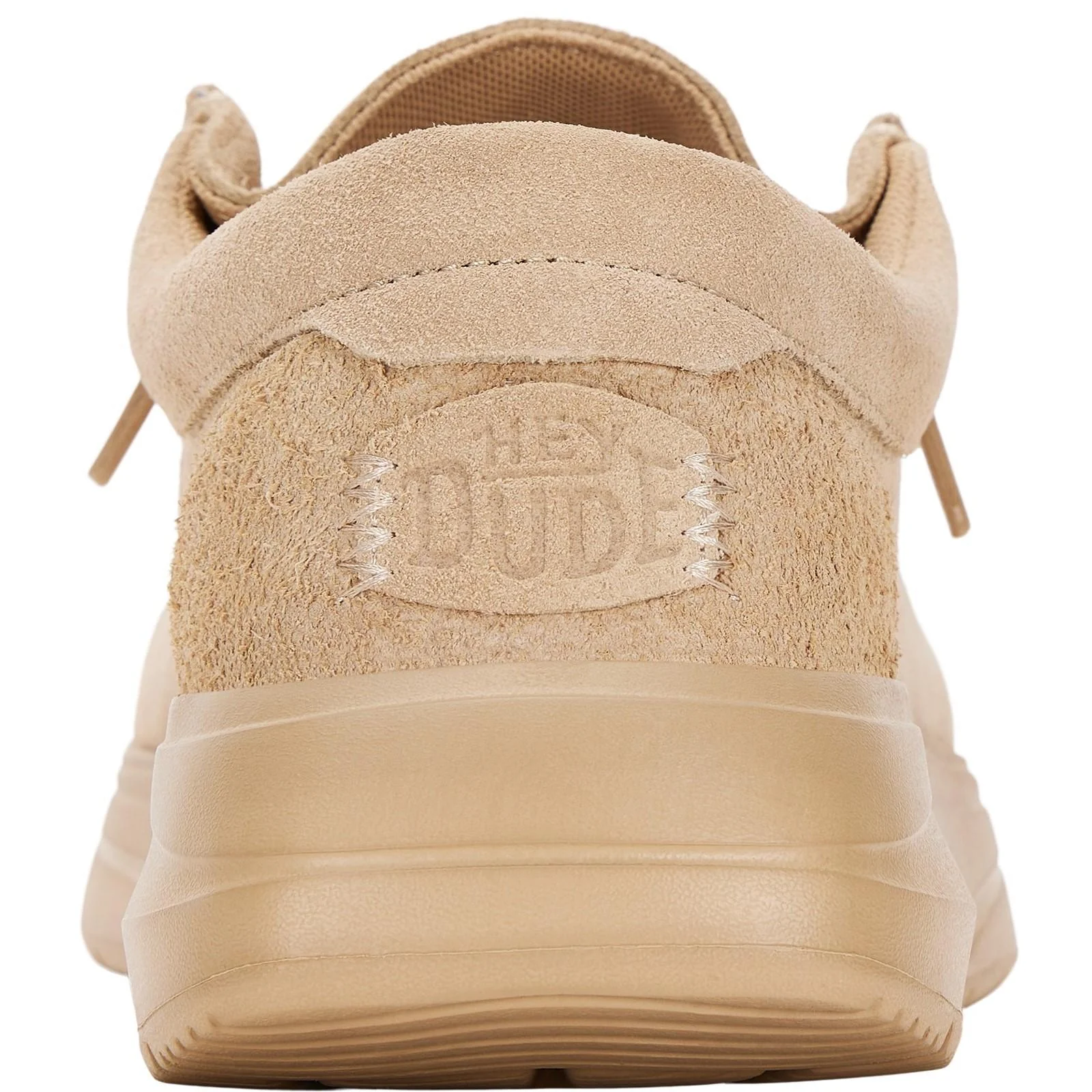 HEYDUDE Mens Wally X Suede Shoes Tan - Image 3