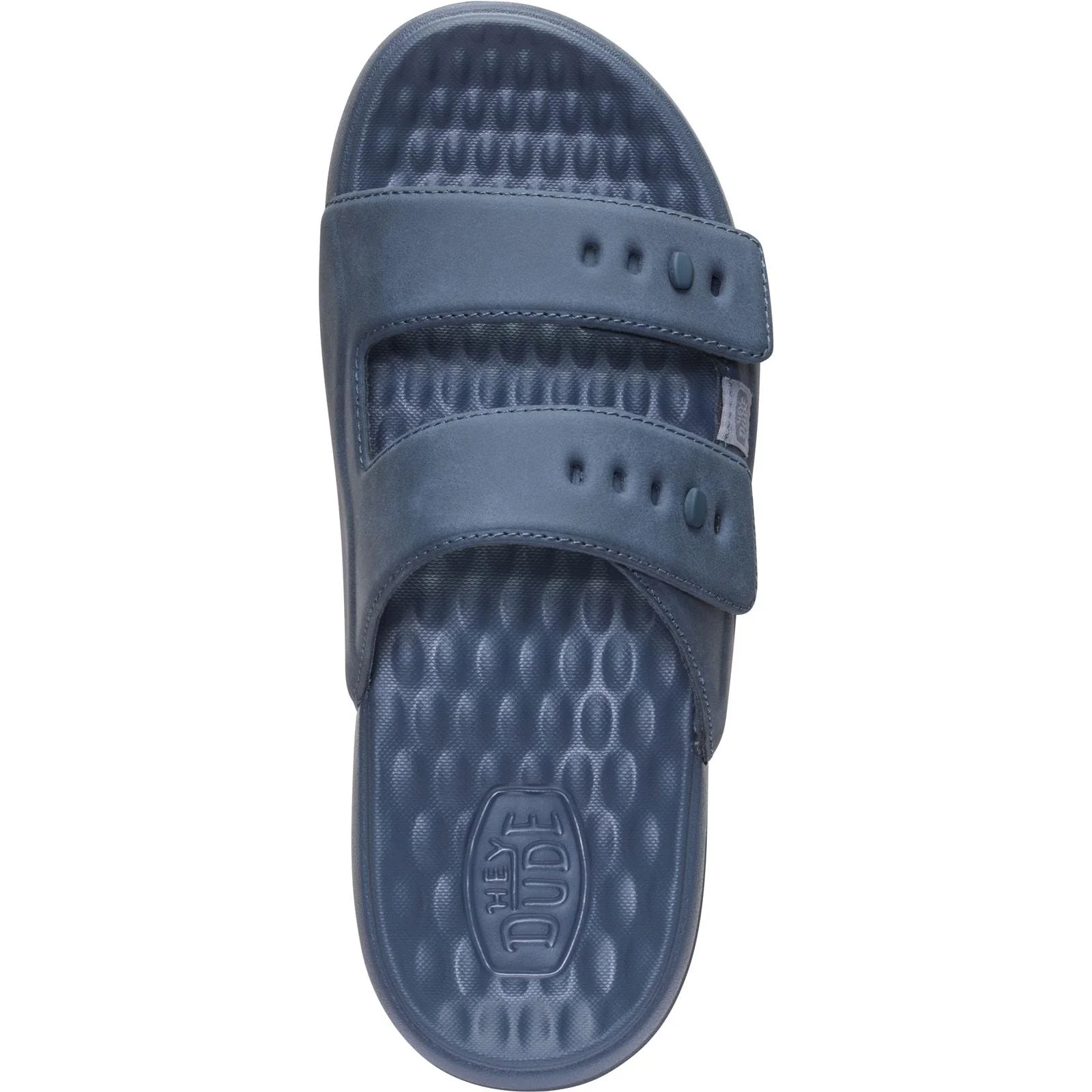 HEYDUDE Mens Wave 2 Strap Slide Turbulence Grey - Image 3