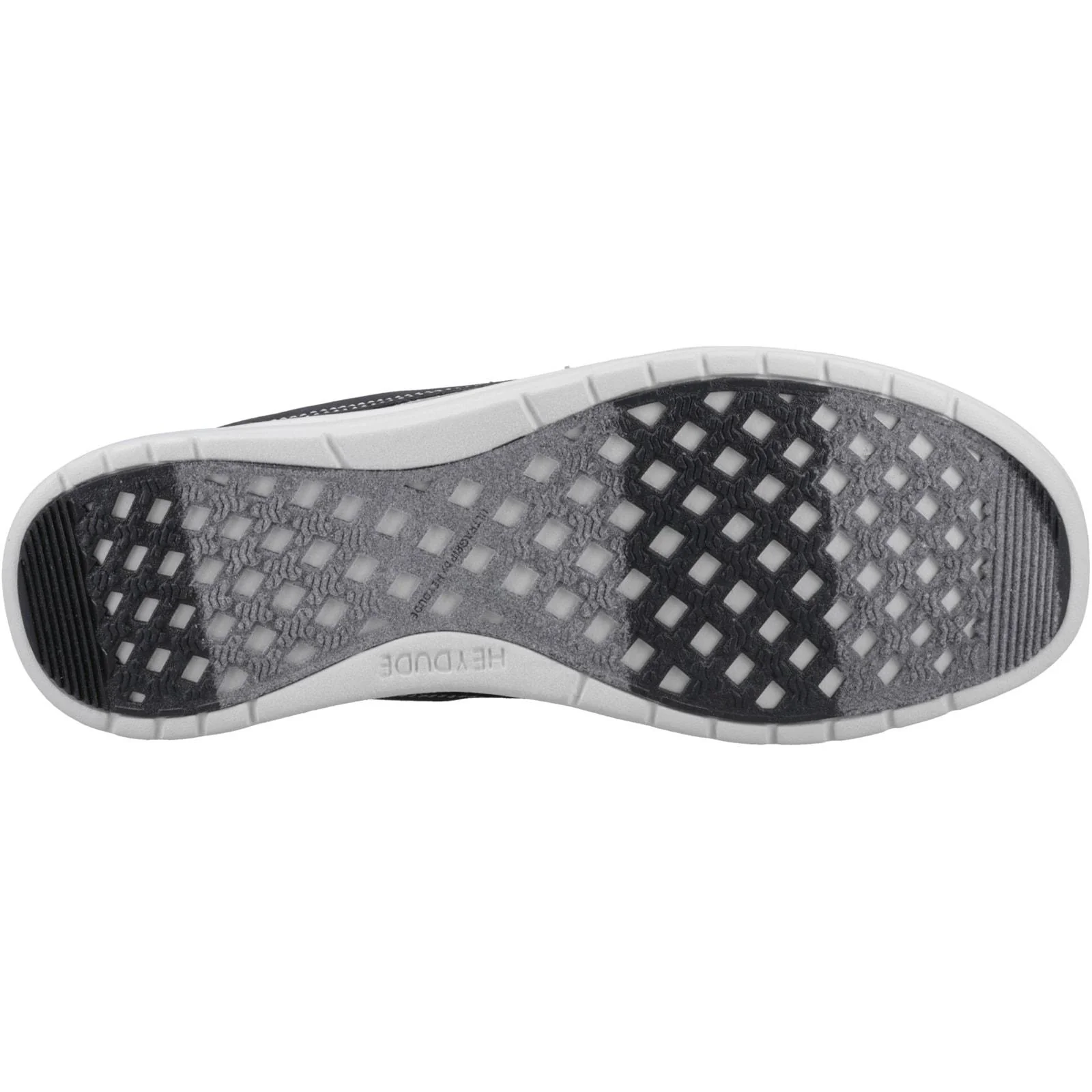 HEYDUDE Mens Welsh Grip Classic Mesh Shoes Black/Storm Gray - Image 3