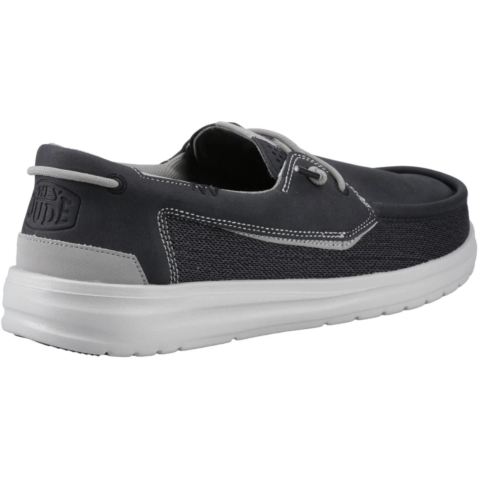 HEYDUDE Mens Welsh Grip Classic Mesh Shoes Black/Storm Gray - Image 4
