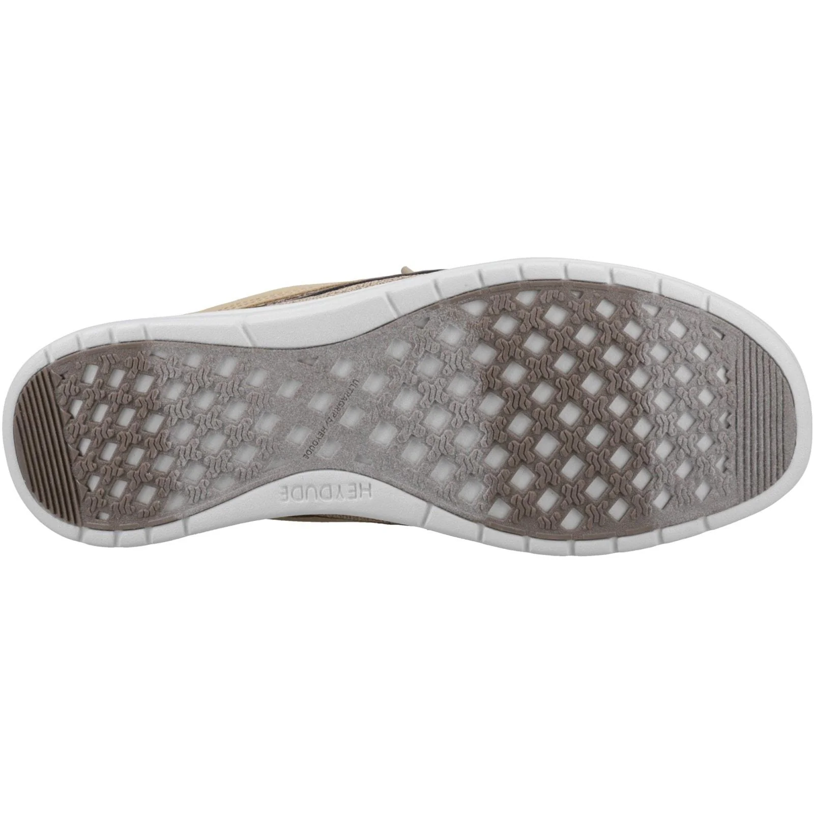 HEYDUDE Mens Welsh Grip Classic Mesh Shoes Incense/Morel Brown - Image 3