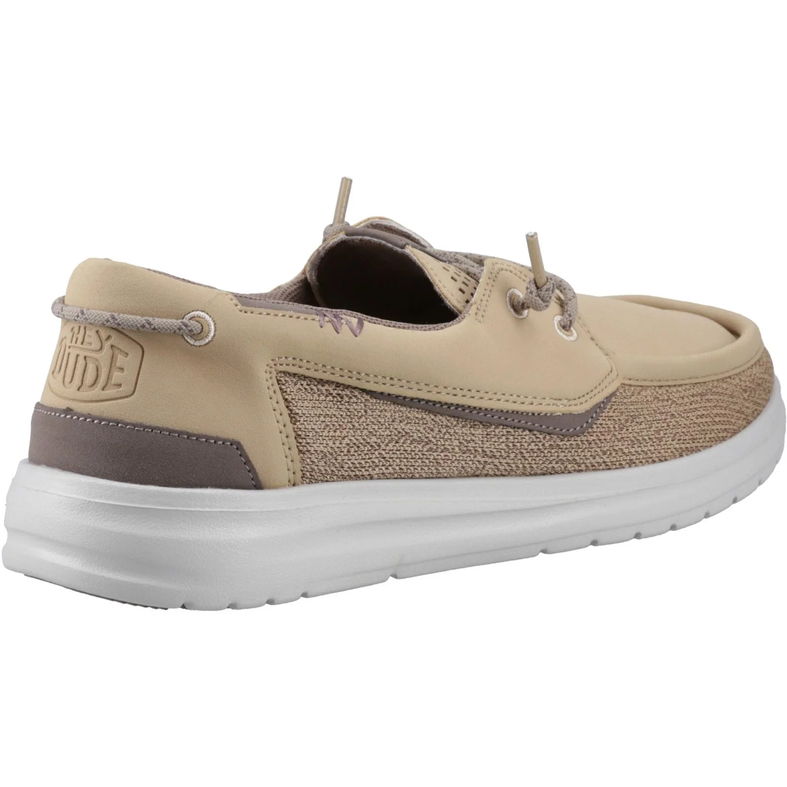 HEYDUDE Mens Welsh Grip Classic Mesh Shoes Incense/Morel Brown - Image 4